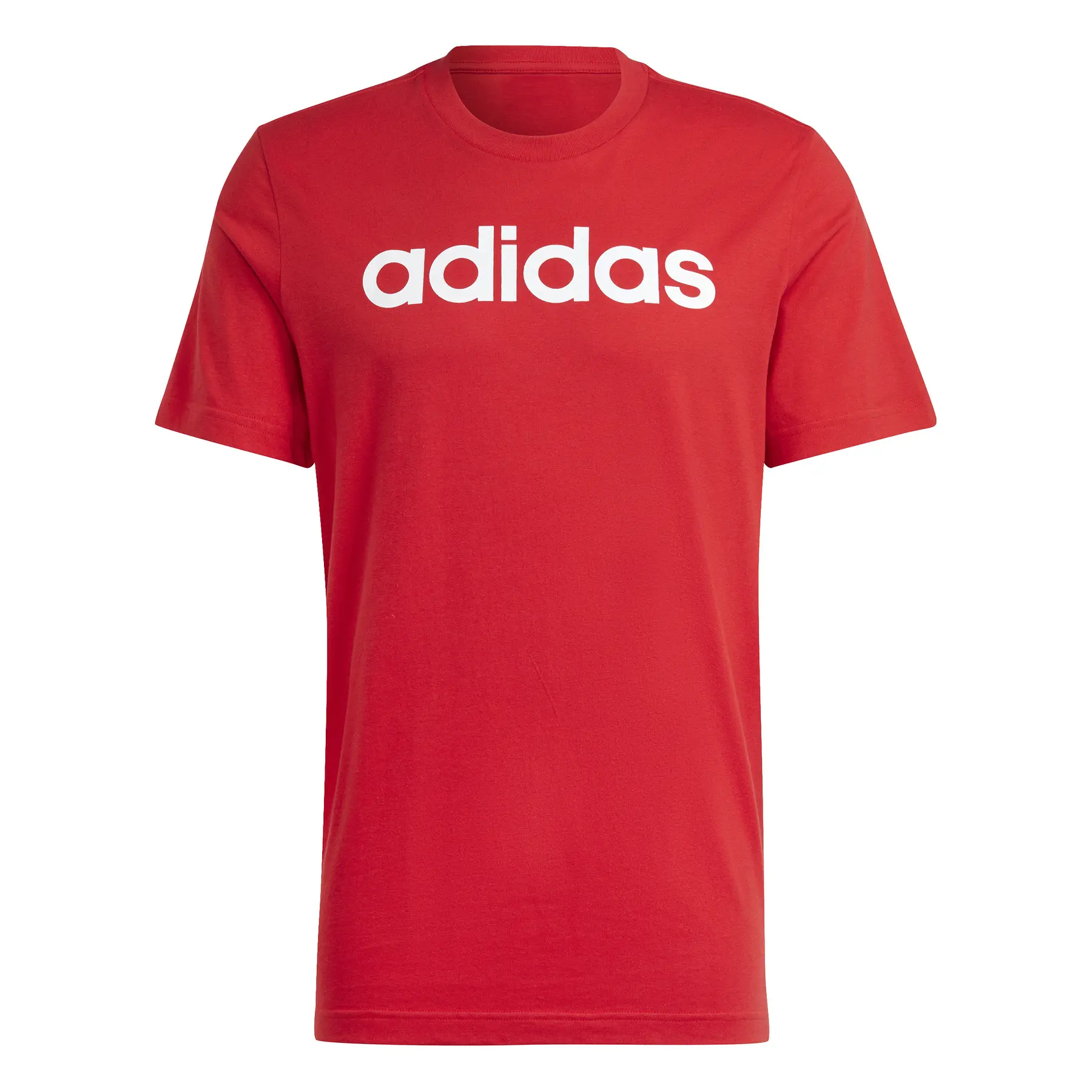 T-Shirt mit gesticktem Logo Linear Single Jersey adidas Essentials
