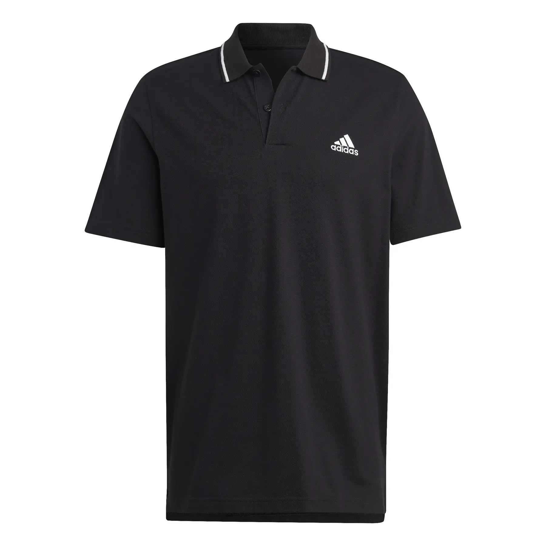 Adidas Homme Polo petit logo piqué Essentials, Noir, Taille S