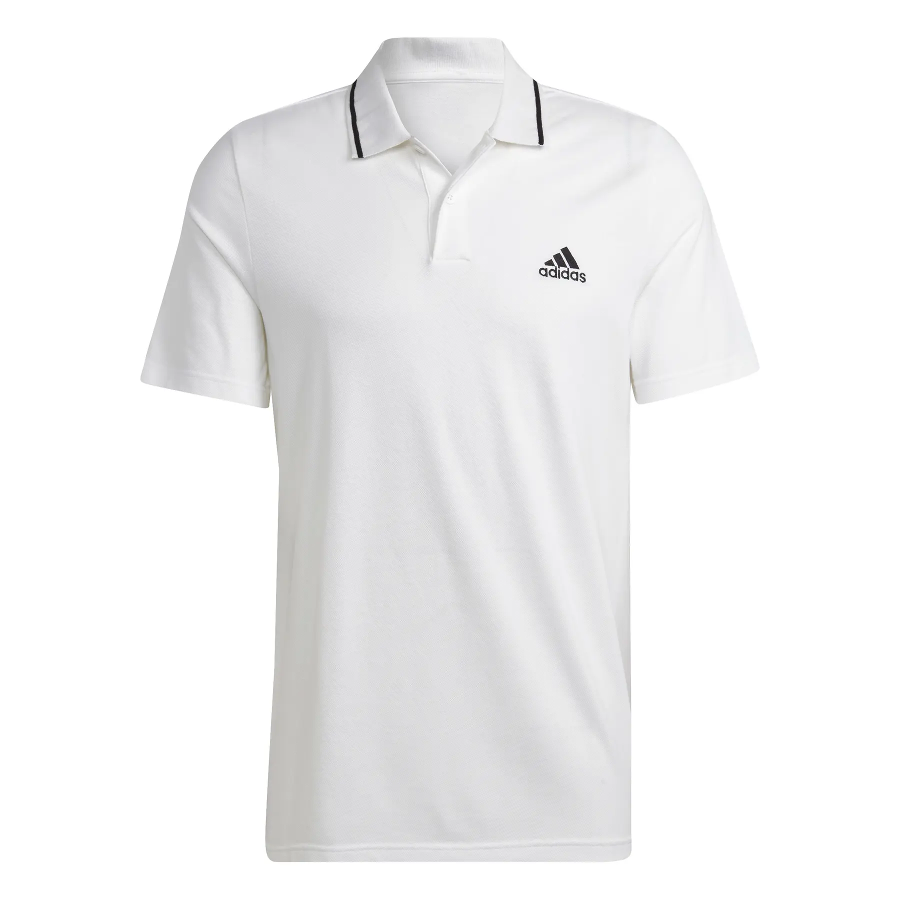 Adidas Homme Polo petit logo piqué Essentials, Blanc, Taille L
