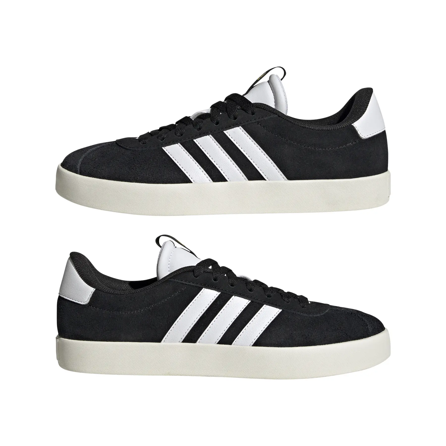 Adidas Womens VL Court 3 Sneaker Black White Gold Metallic Size 9.5 Casual Shoe adidas VL Court 3.0 Shoe - Women main image 2
