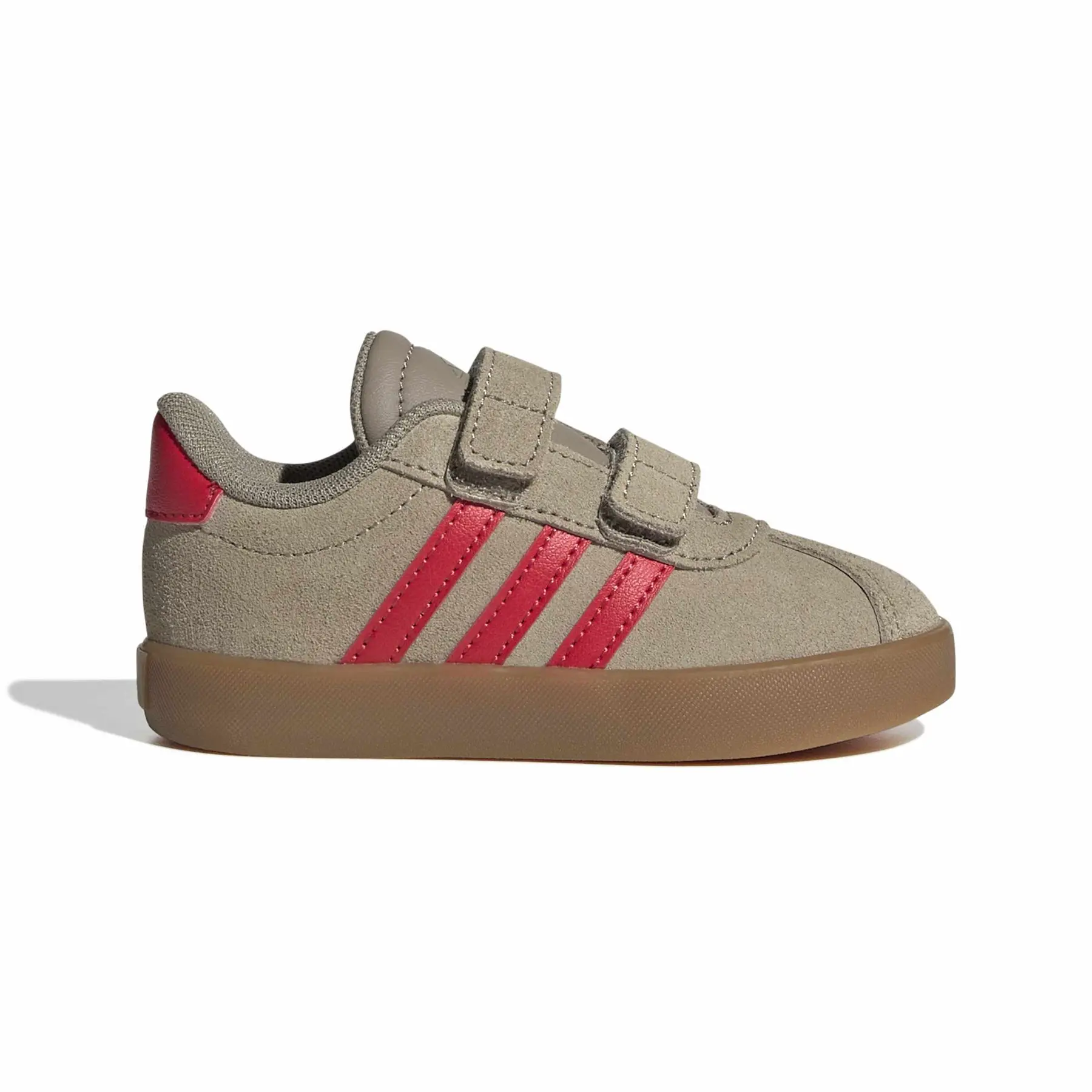 Adidas Unisex - Bimbi 0-24 Vl Court 3.0 Shoes Infants, Blanch Cargo/Pure Ruby/Gold Met., 22 Eu-image
