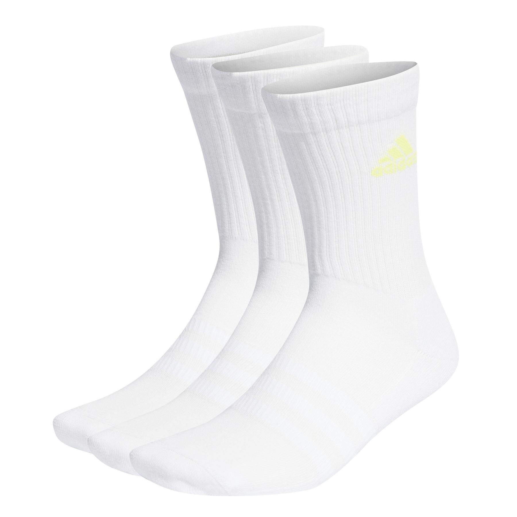4066763661564 - adidas Sportswear - 3er-Pack Crew-Socken in Weiß mit leuchtendem Logo