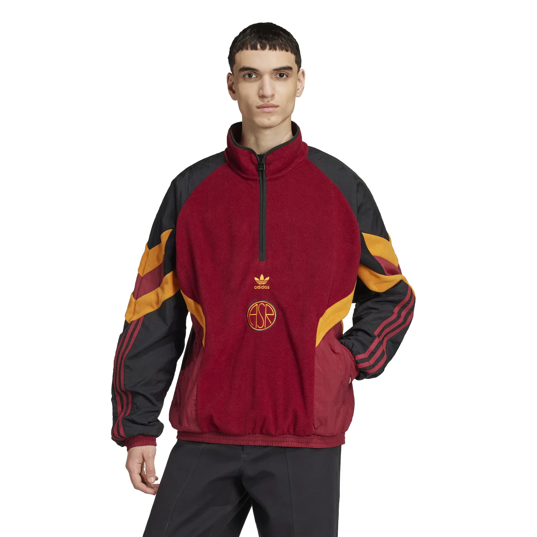as roma adidasハーフジップ Half zip sweatshirt AS Roma Originals 2024/25 | Foot-Store