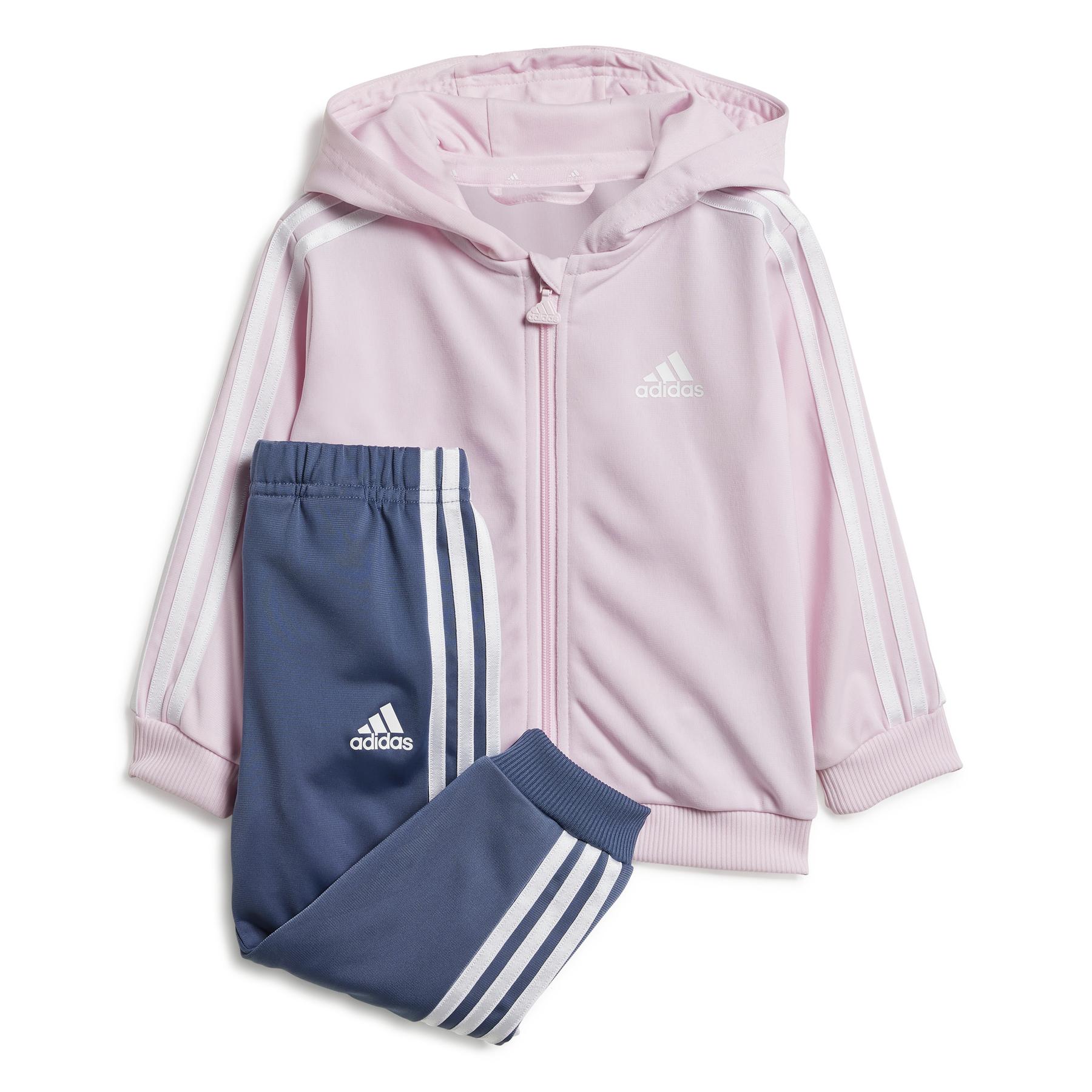 4067891892486 - Baby-Trainingsanzug mit Kapuze Full Zip aus Polyester adidas Essentials Three Stripes Shiny