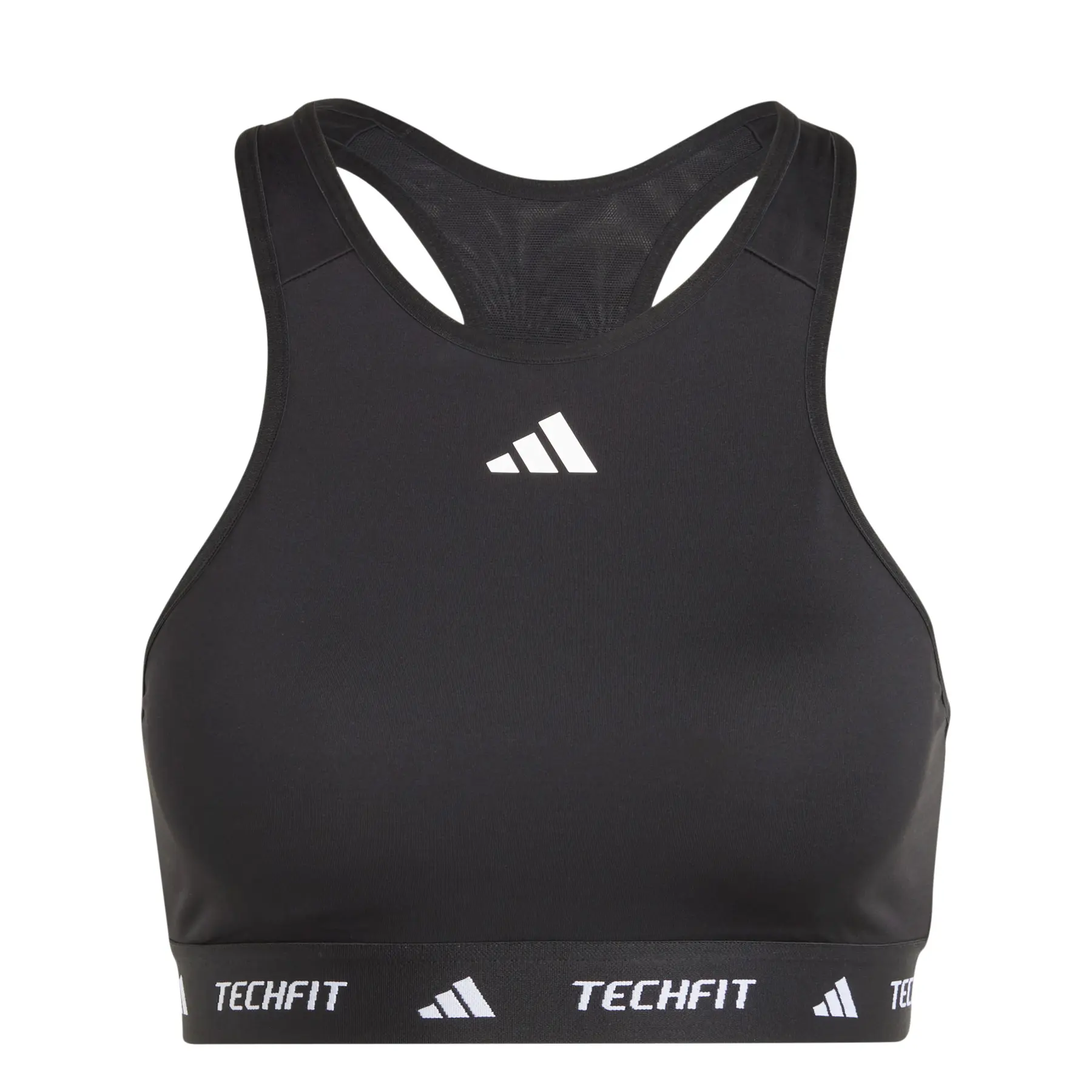 Adidas Women's Noir Medium Support High Neck Bra Techfit