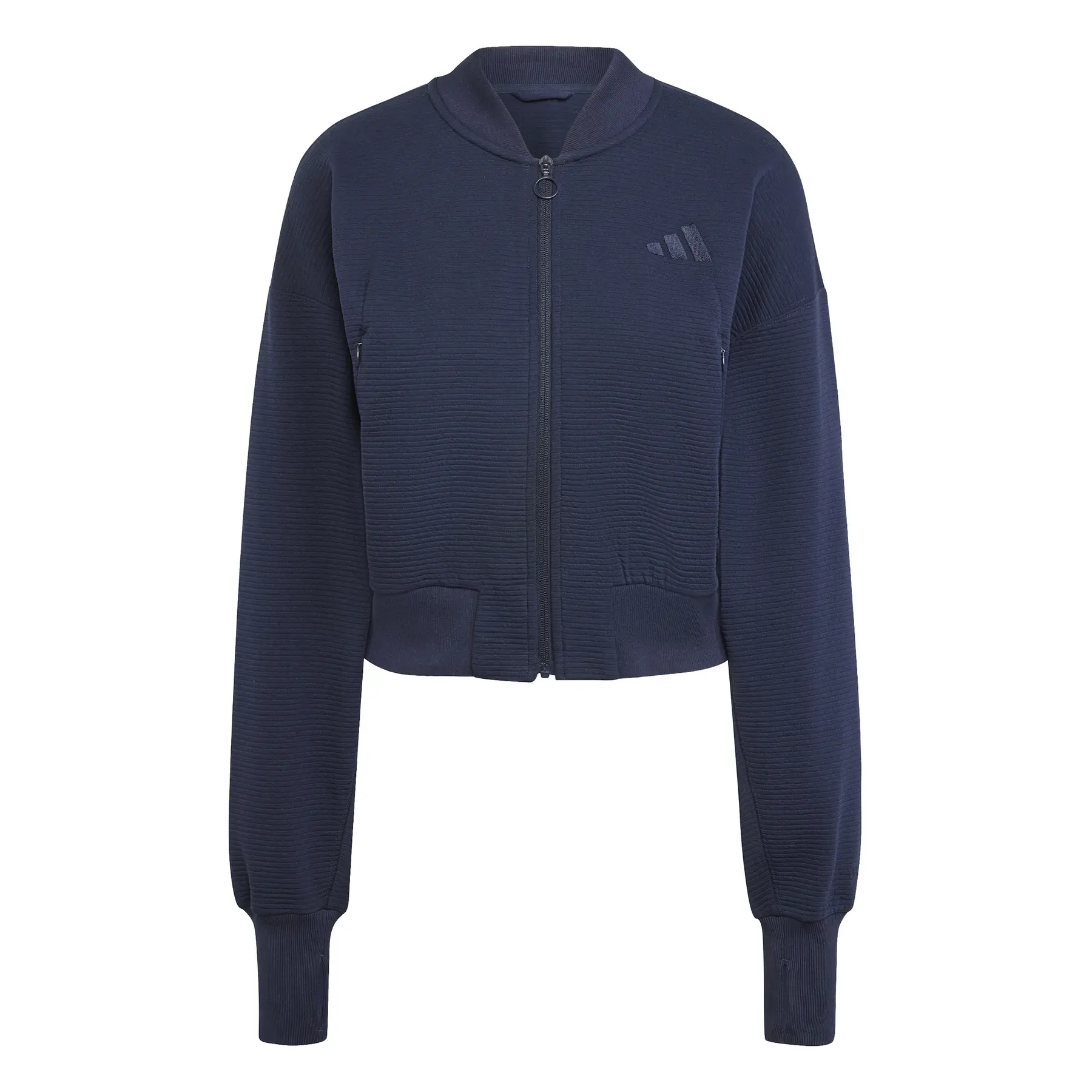 4067894328661 - adidas Sweatshirt Stehkragen Reißverschluss für Damen blau M