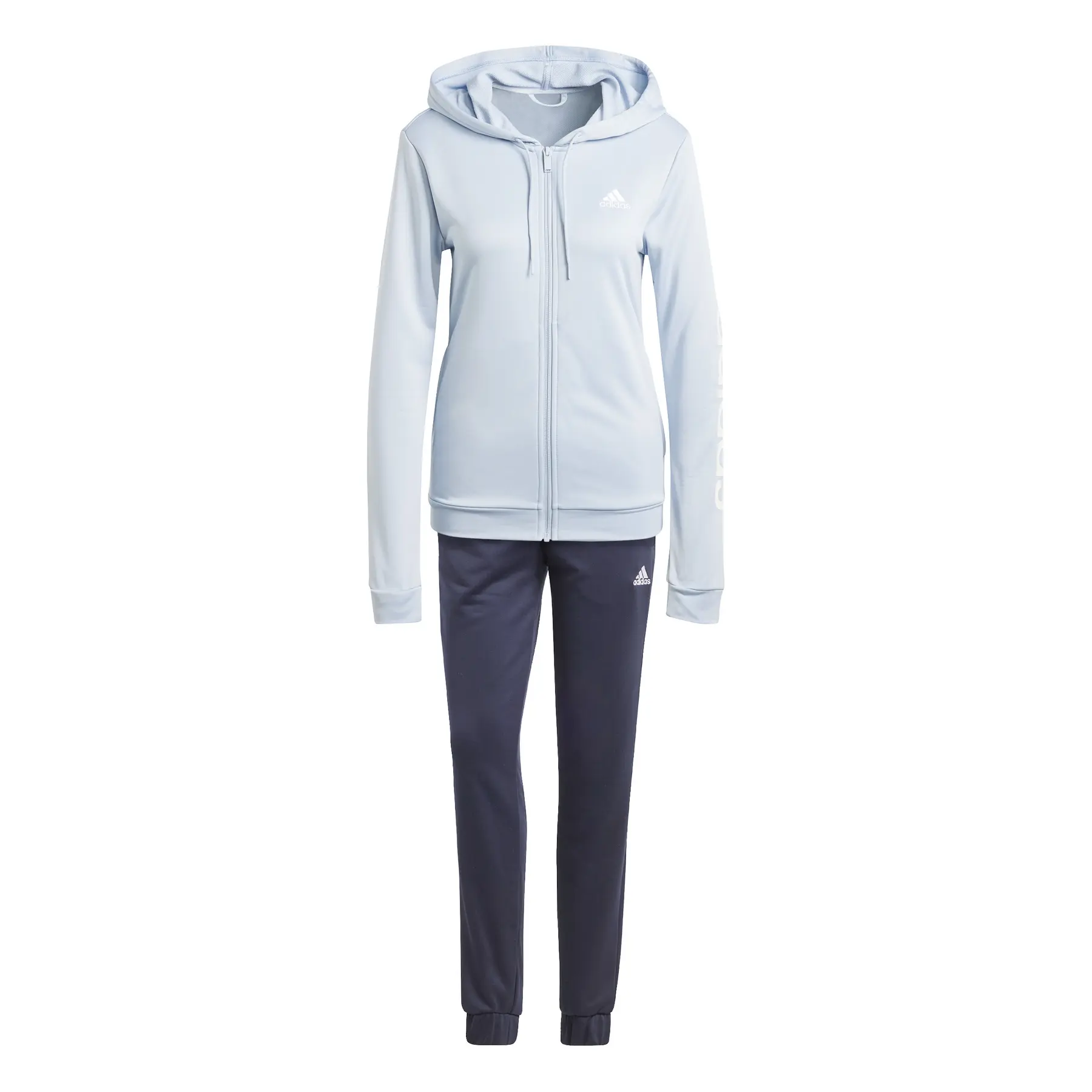 4067894653732 - adidas Trainingsanzug Rippbündchen atmungsaktiv für Damen blau S