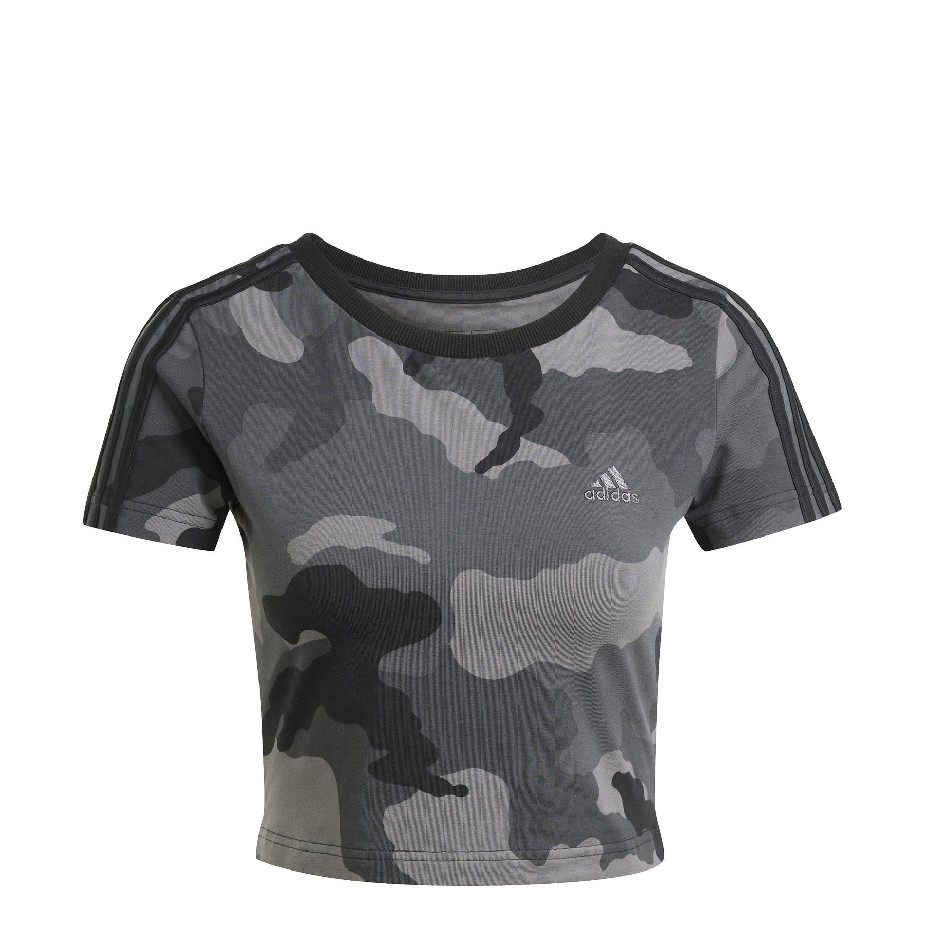 T-shirt  da donna adidas Essentials 3-Stripes Camo Print Baby