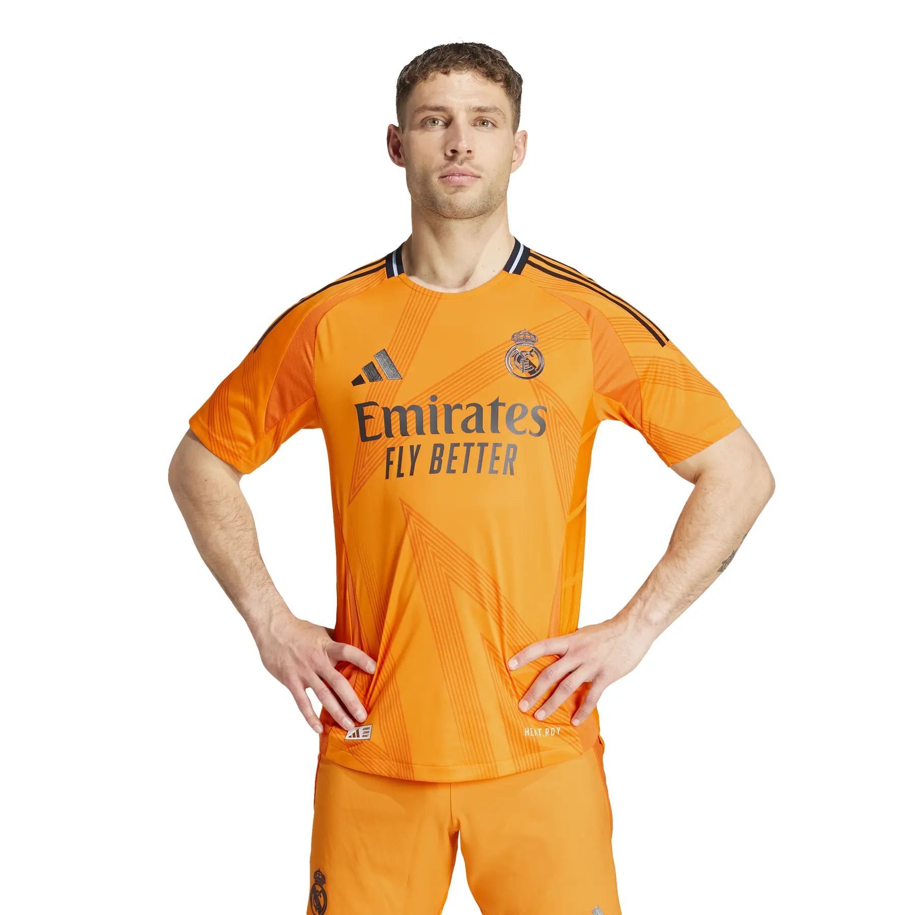 Maillot Extérieur Officiel Real Madrid MBAPPÉ #9 2024/25 - Taille M Orange - Adidas