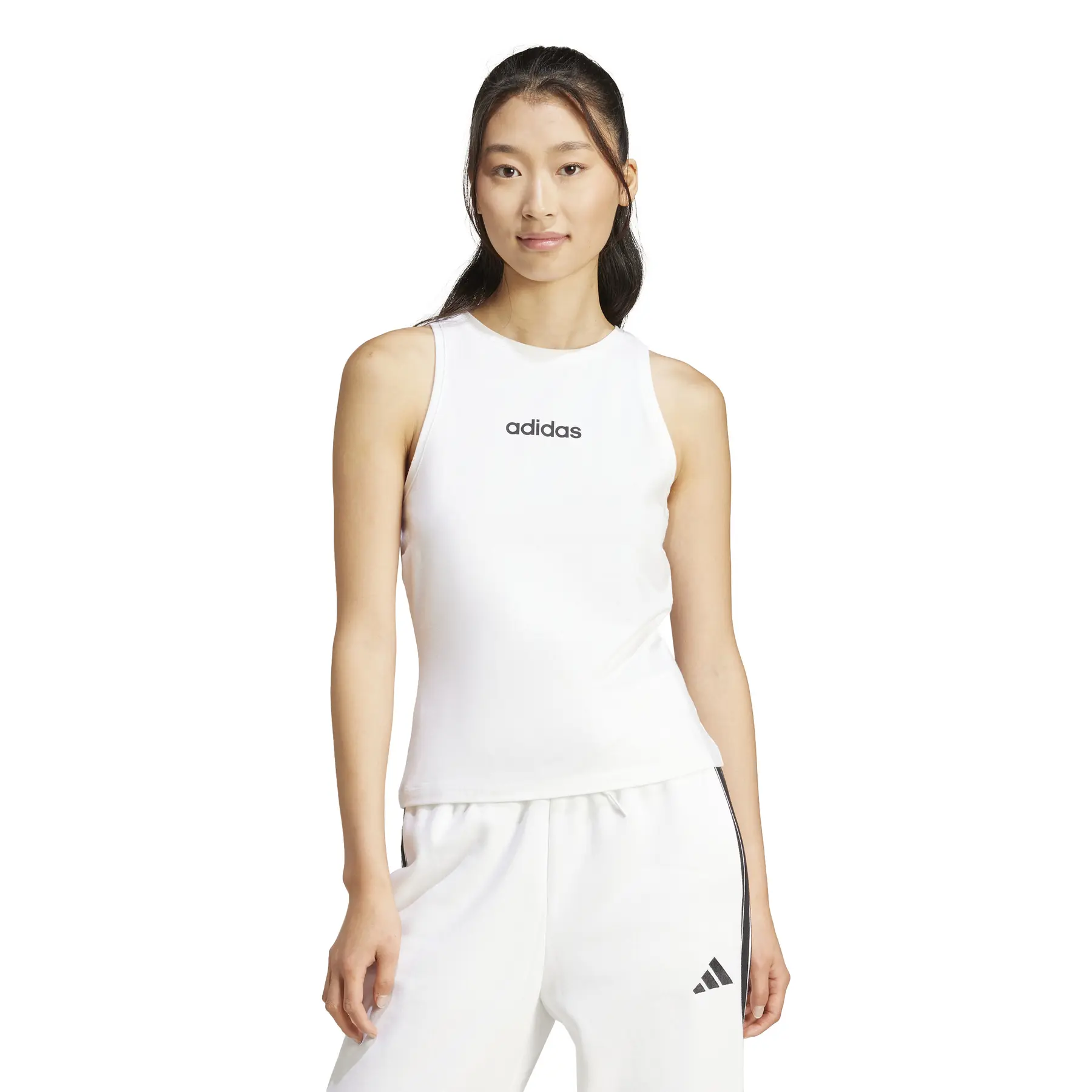 Slim cotton tank top for women adidas Essentials Linear | Handball