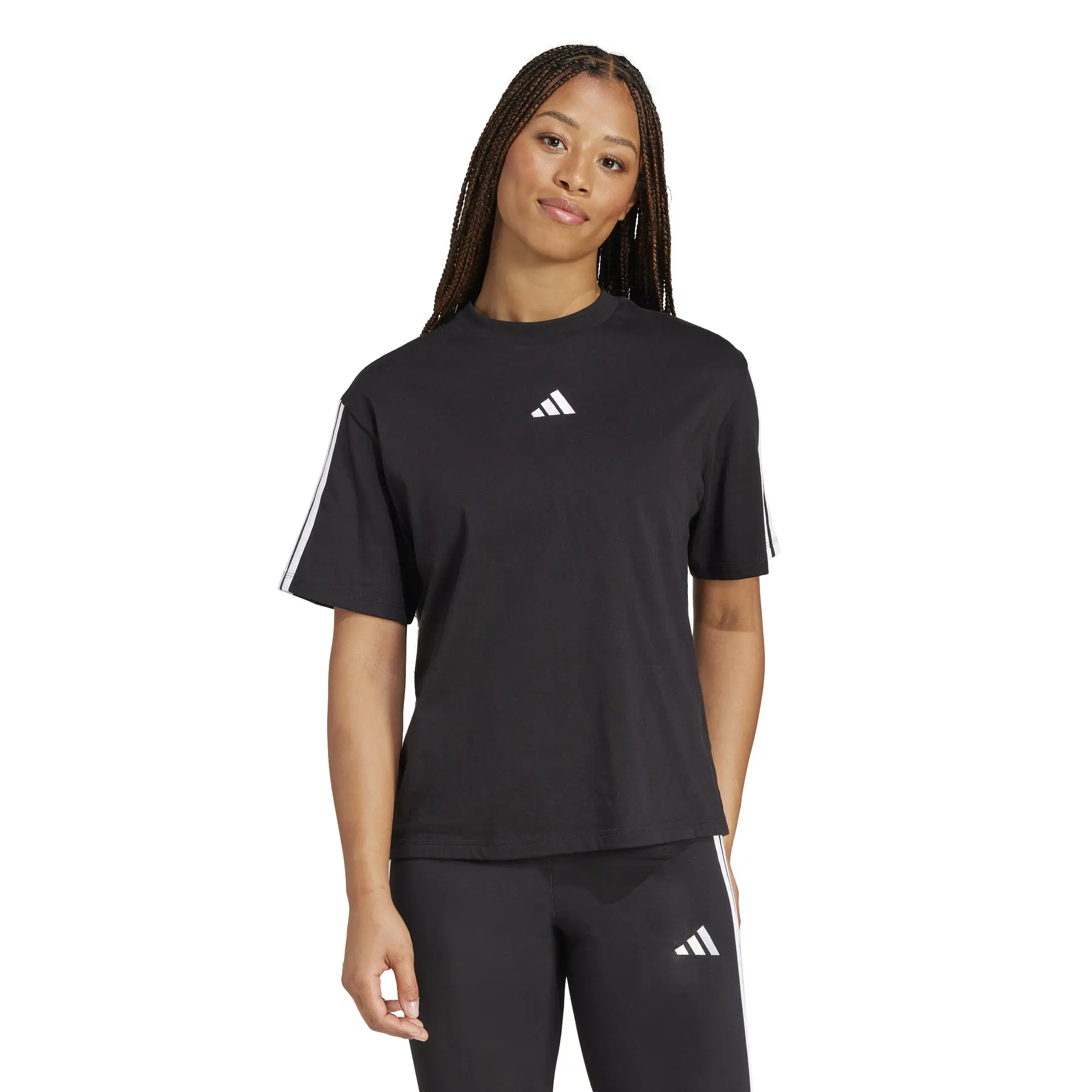 Women's boyfriend T-shirt adidas Essentials 3-Stripes | Foot-Store