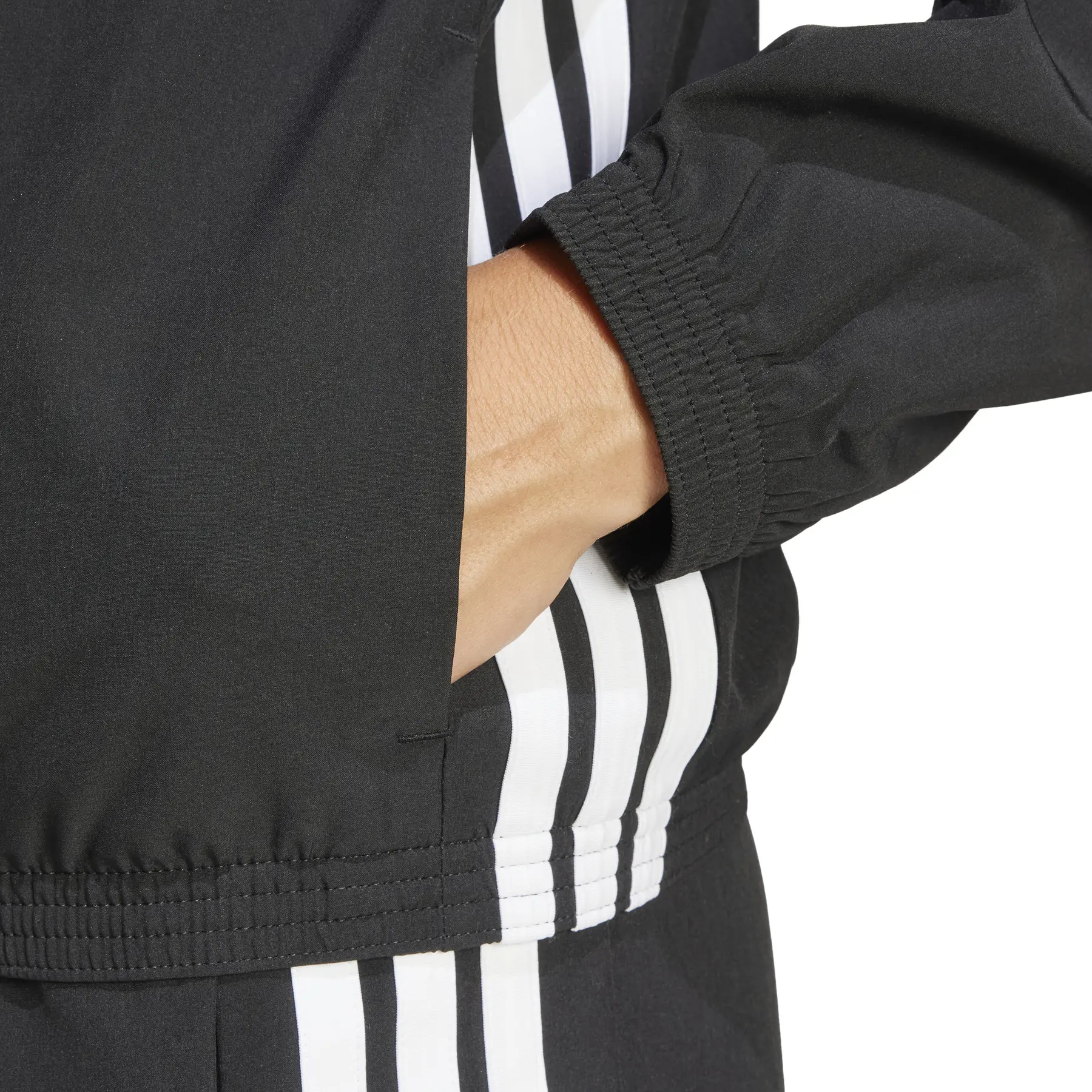 adidas Train Essentials 3-Stripes Woven Warm-Up Jacket 'Black White' (Women's) — foto 6