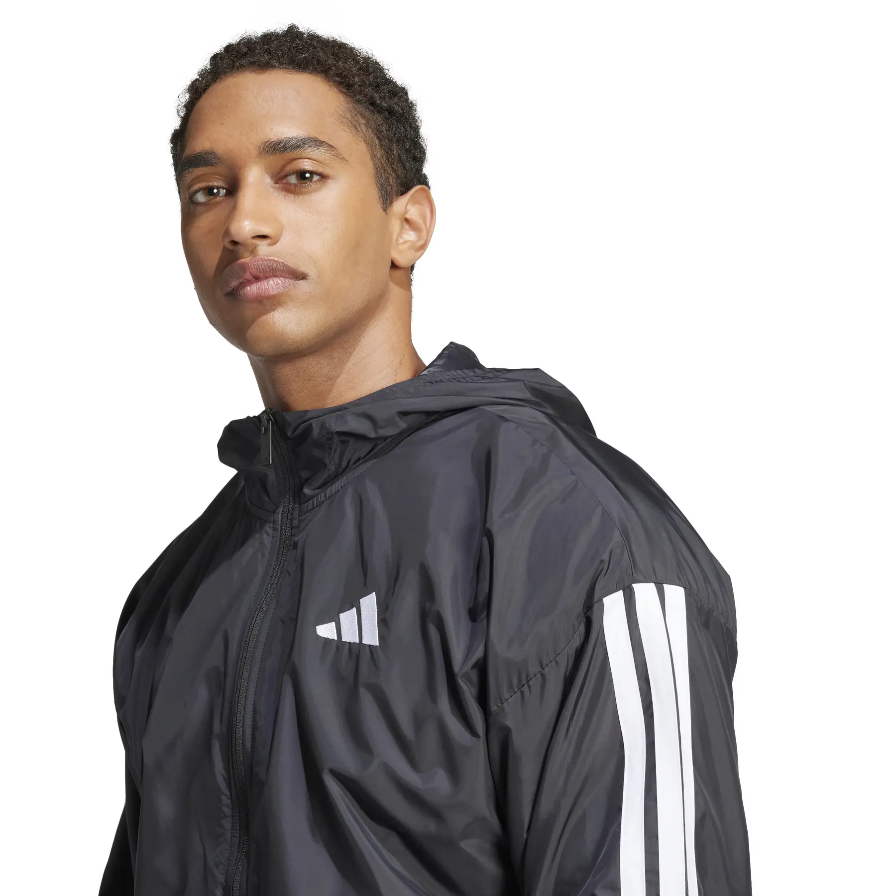 Hooded waterproof jacket adidas Essentials 3-Stripes | Basket-Center