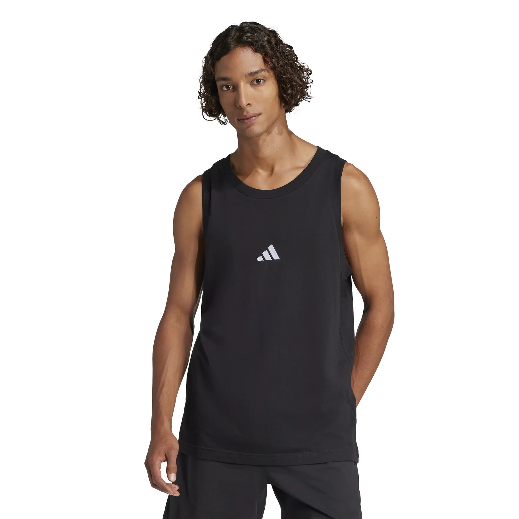 Basic jersey tank top adidas Essentials Small Logo | Foot-Store