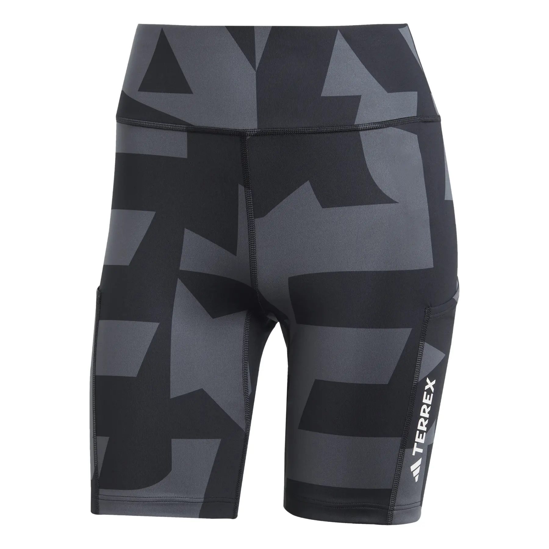 Adidas Women's Gris Printed Fitted Shorts For Terrex Multi