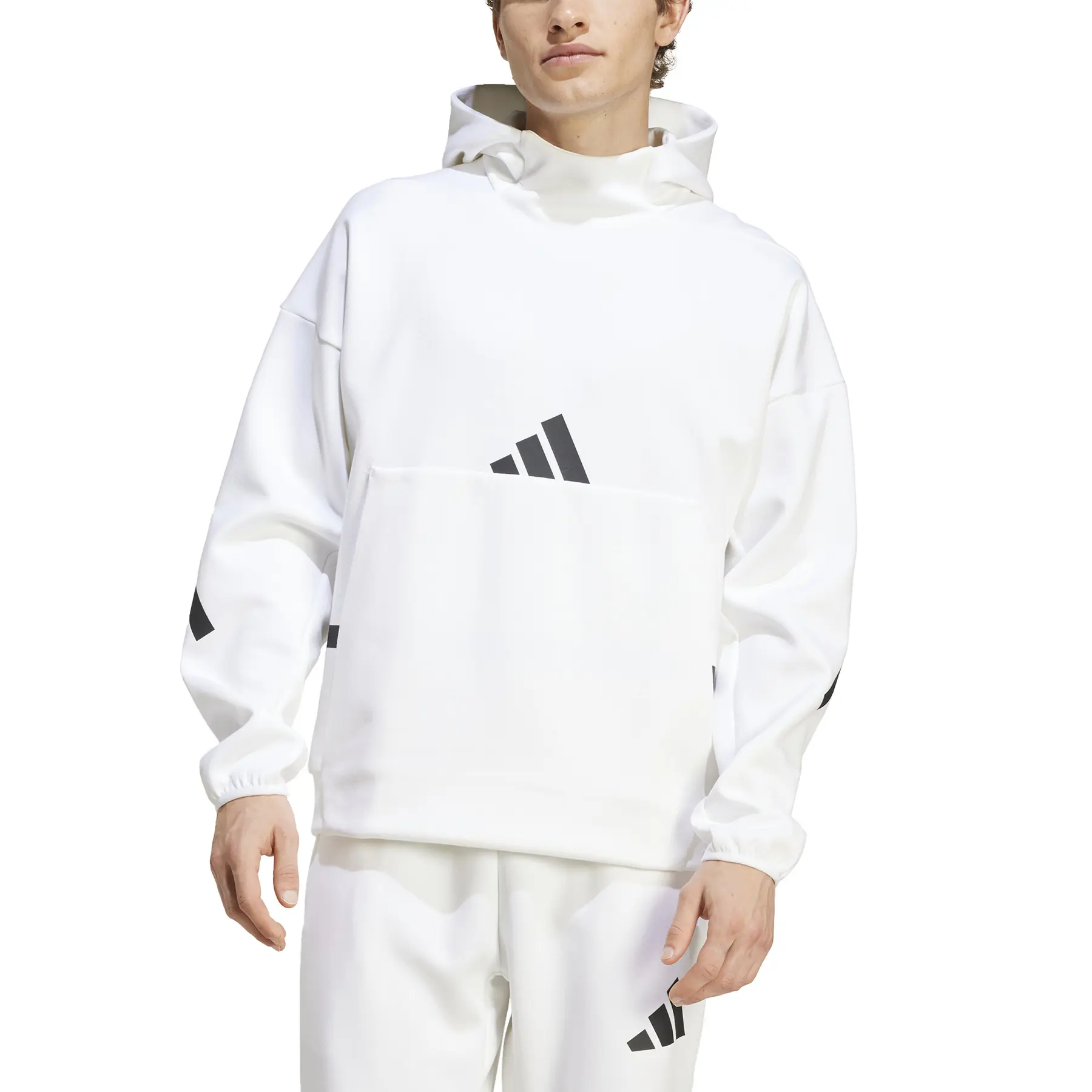 シゲ　1104545 adidas Z.N.E. Hoodie 'White Black' JF2454