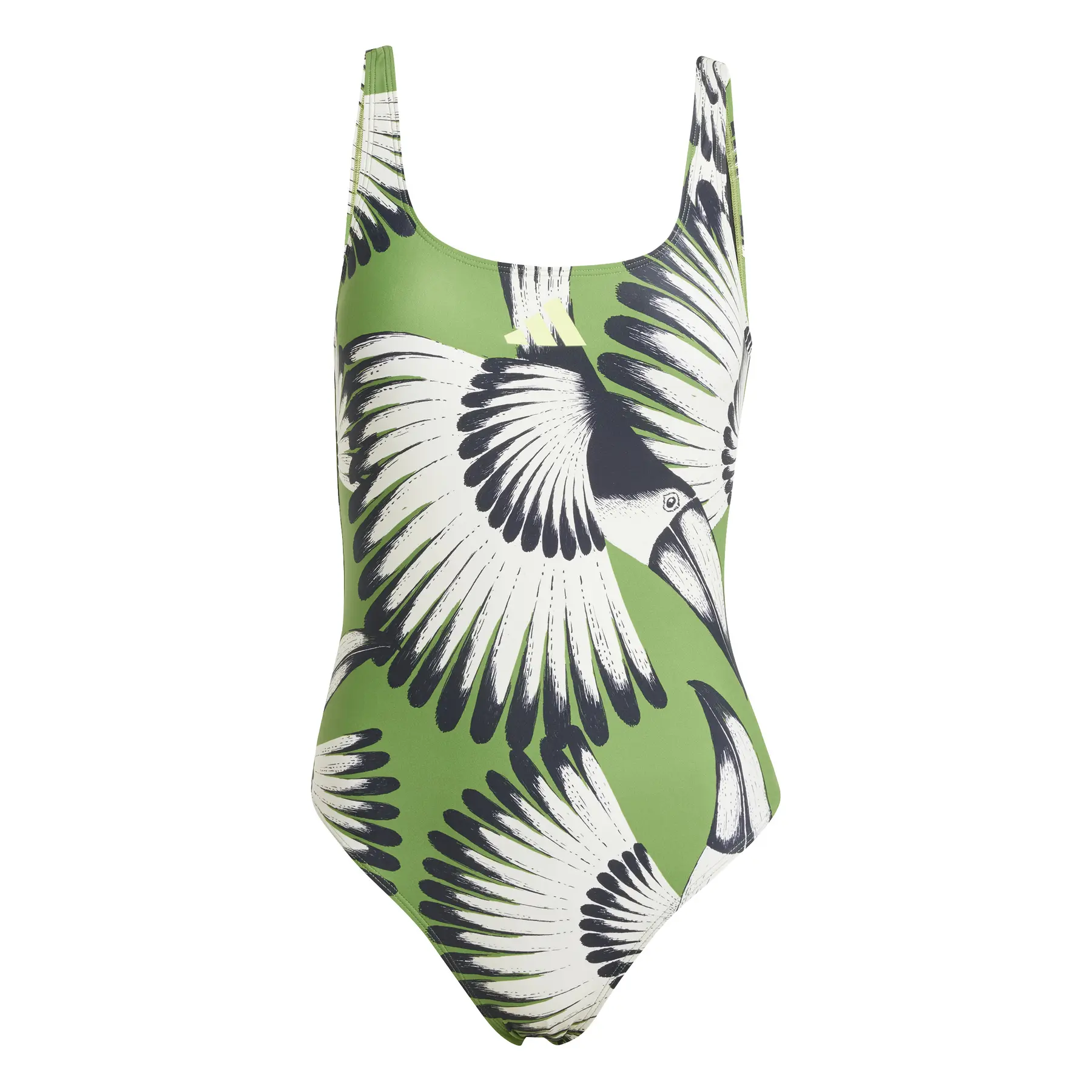 Photos - Swimwear Adidas Women's 1-piece swimsuit  Farm 3-Stripes JF6034 