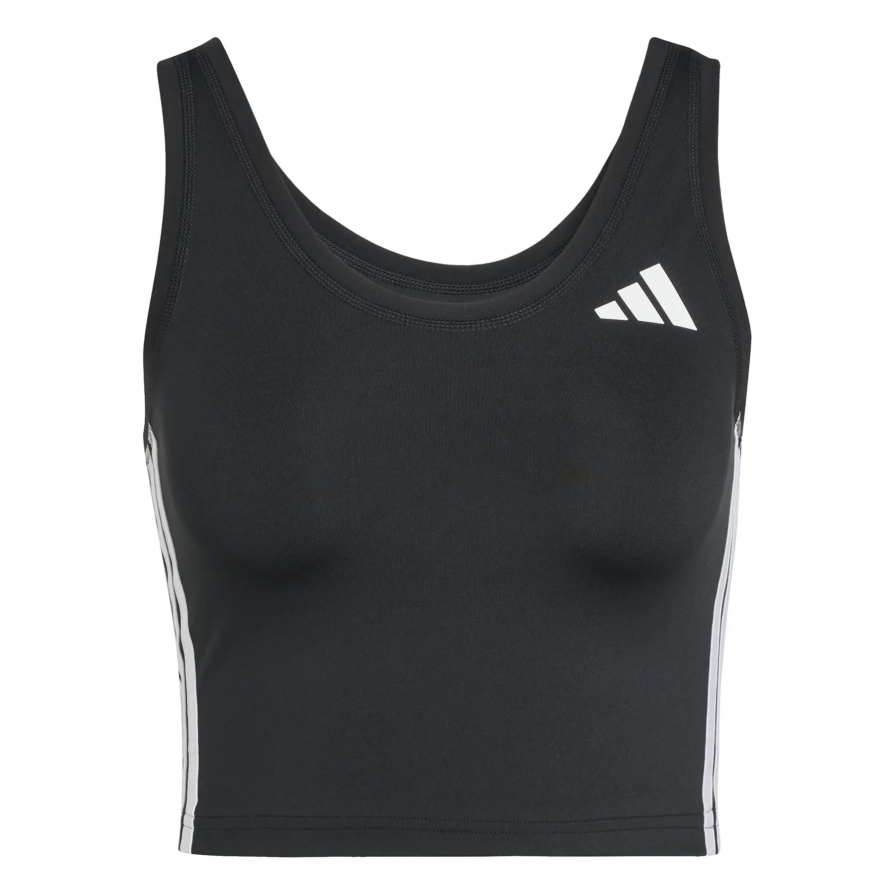 Adidas Women's Noir Crop Top Essentials 3-Stripes