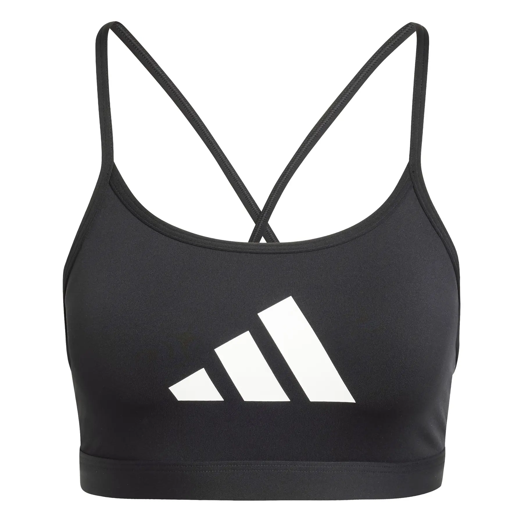 Adidas Women's Noir Sports Bra Aeroreact Big Logo Graphic