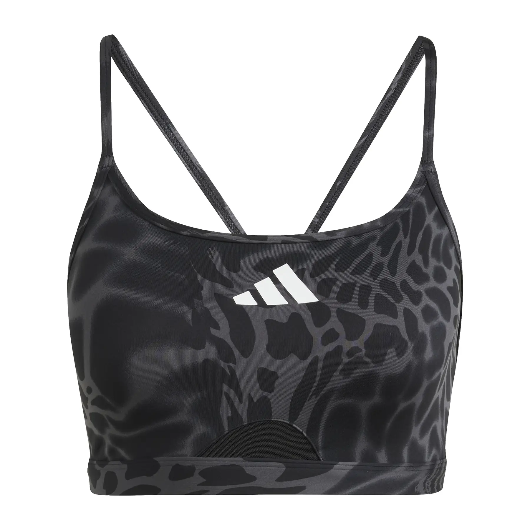 Damen-Sport-Bh Adidas Aeroreact D'entraînement Maintien Léger 3 Bandes