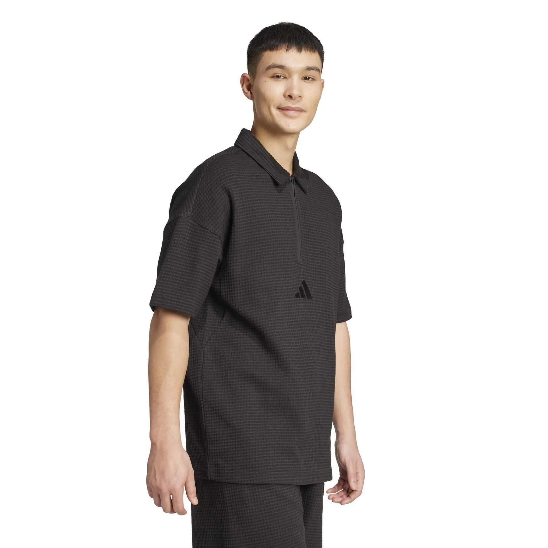 メンズウェア TFW49 HALF ZIP COLLARLESS POLO Half zip polo adidas All Szn | Handball-Store