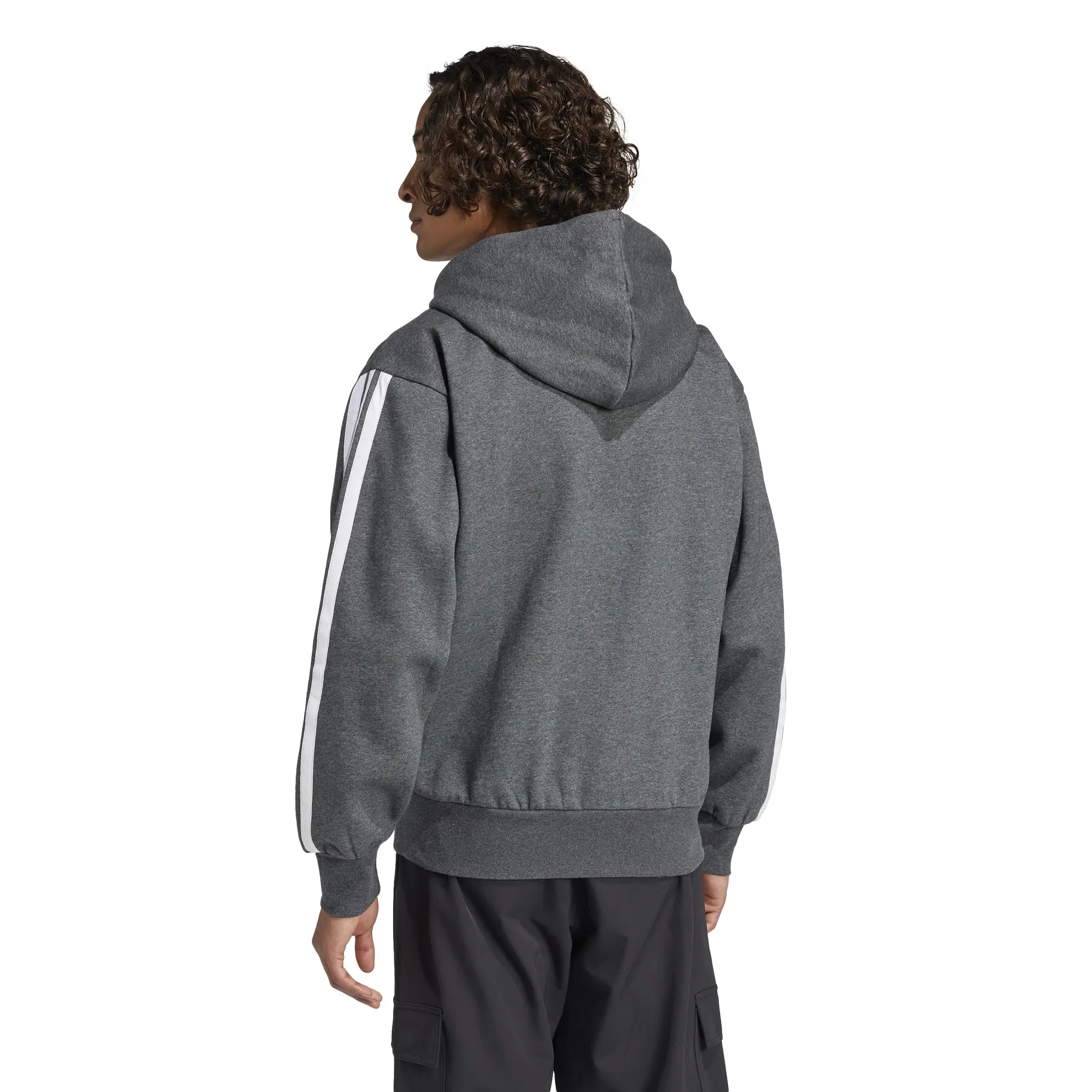 Full zip hoodie adidas Essentials 3-Stripes Fleece | Direct-Volley