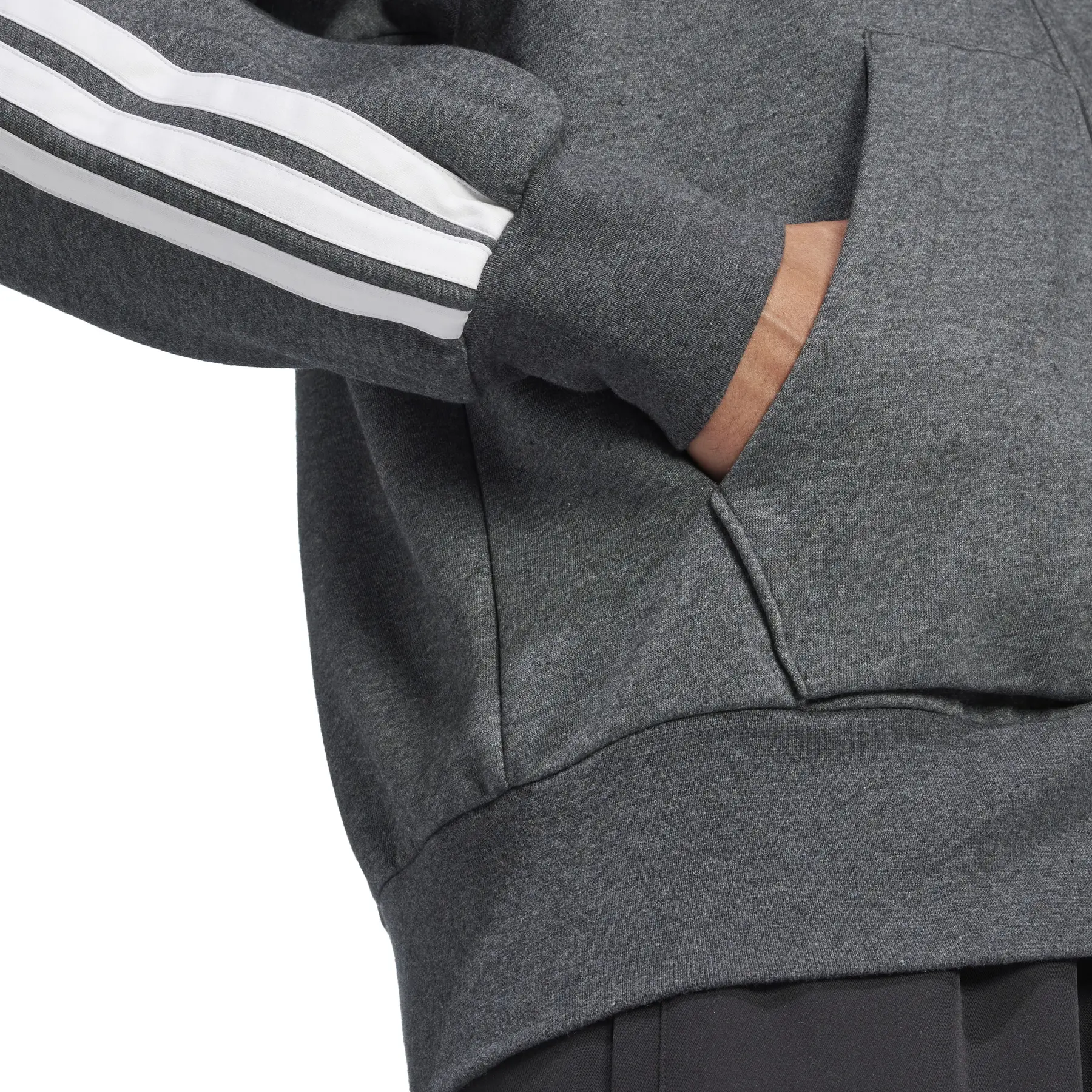 Full zip hoodie adidas Essentials 3-Stripes Fleece | Handball-Store