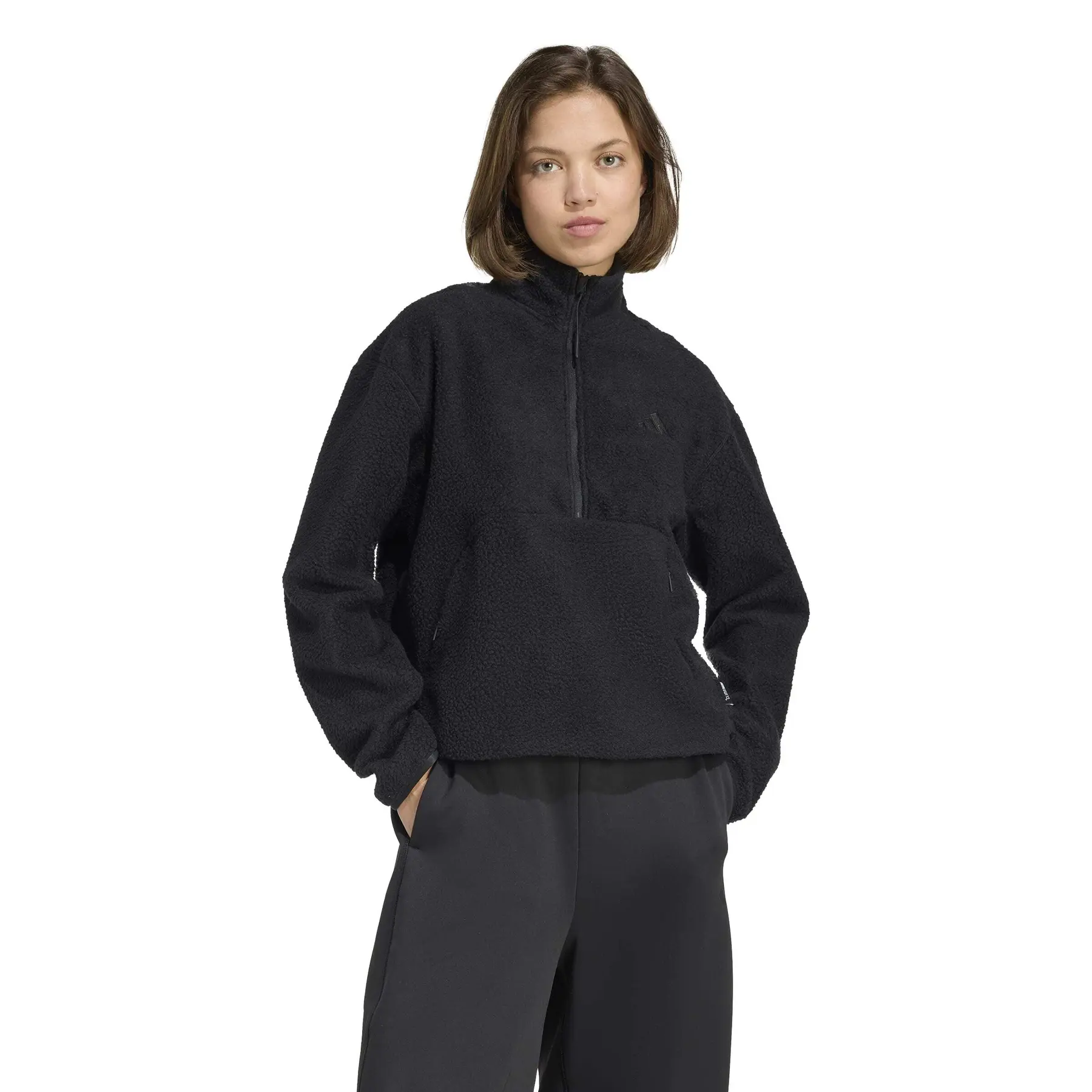 Women's 1/2 zip fleece adidas City Tech High Pile | Direct-Volley