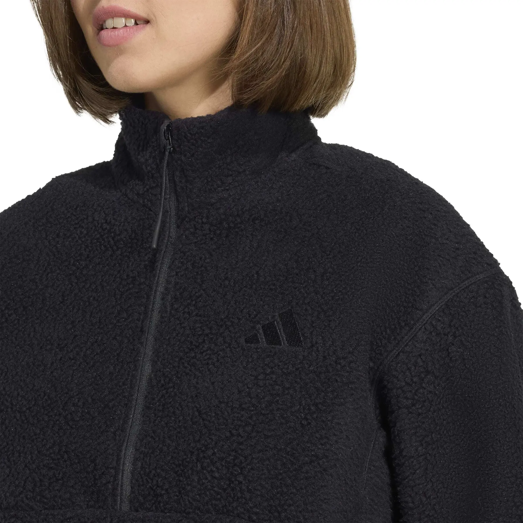 Women's 1/2 zip fleece adidas City Tech High Pile | Direct-Volley