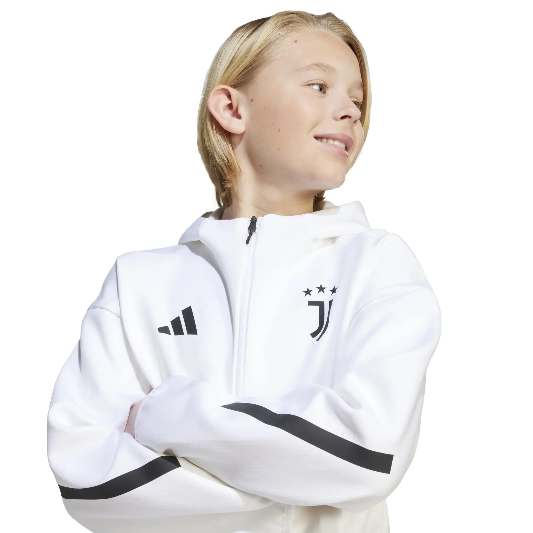 Juventus Turin kids' hoodie tracksuit jacket Z.N.E. Anthem 2025/26