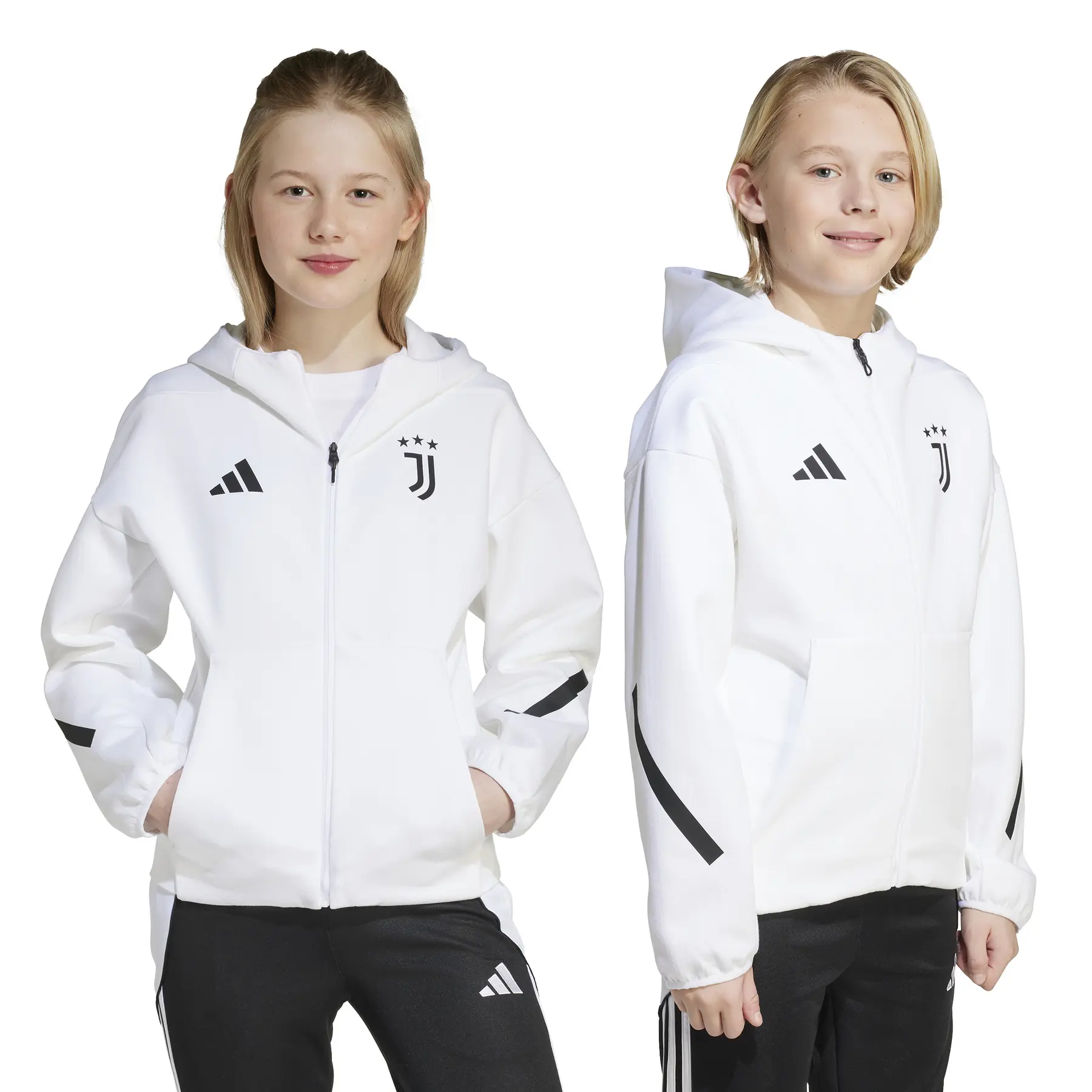 ネネット Ne-net にゃースタジャン サイズ3 バーガンディー/ホワイト Juventus Turin kids' hoodie tracksuit jacket Z.N.E. Anthem 2025/26