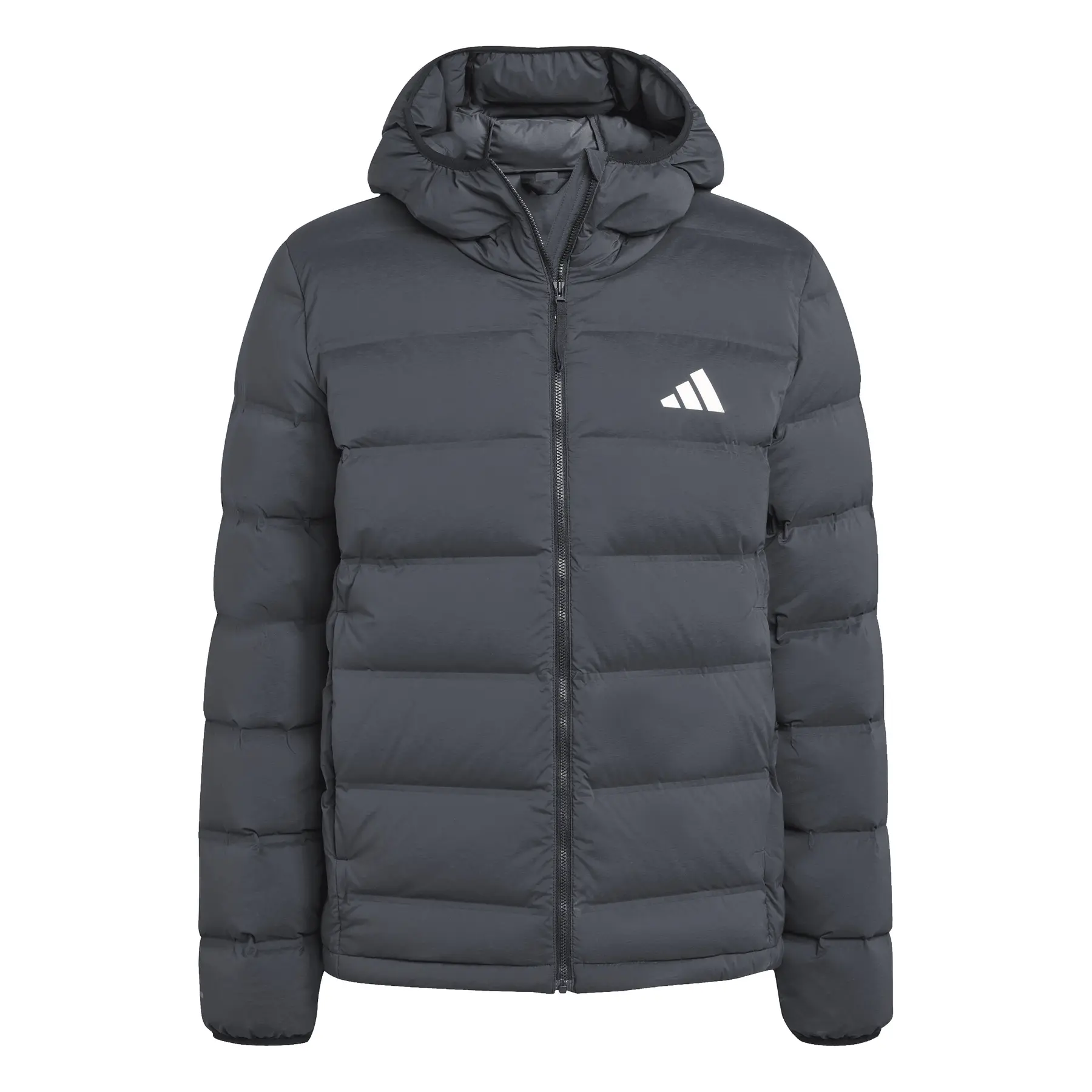 Adidas Men's Noir Stretch Hooded Jacket Helionic