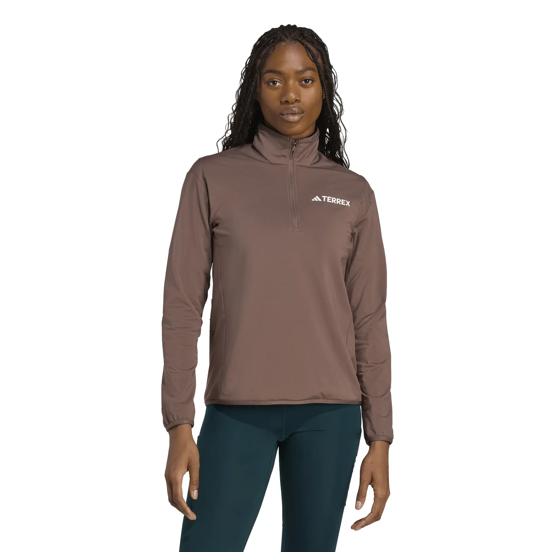Women's 1/2 zip fleece adidas Terrex Multi Climawarm | Trek-Expert