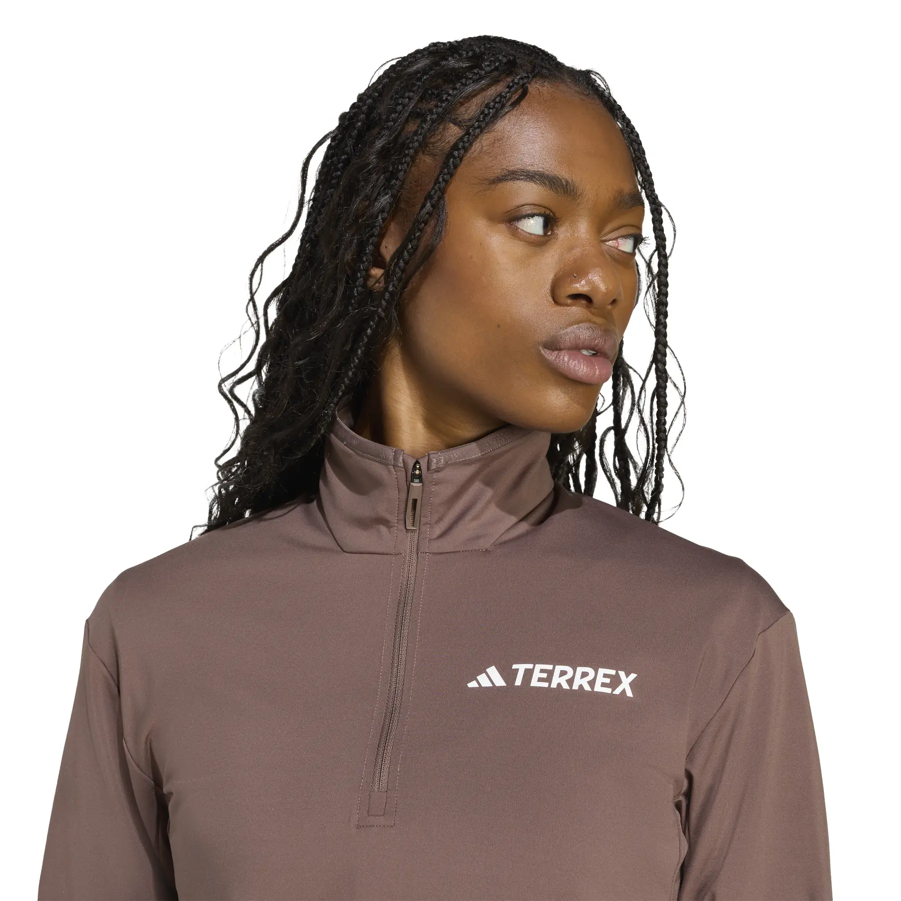 Women's 1/2 zip fleece adidas Terrex Multi Climawarm | Trek-Expert