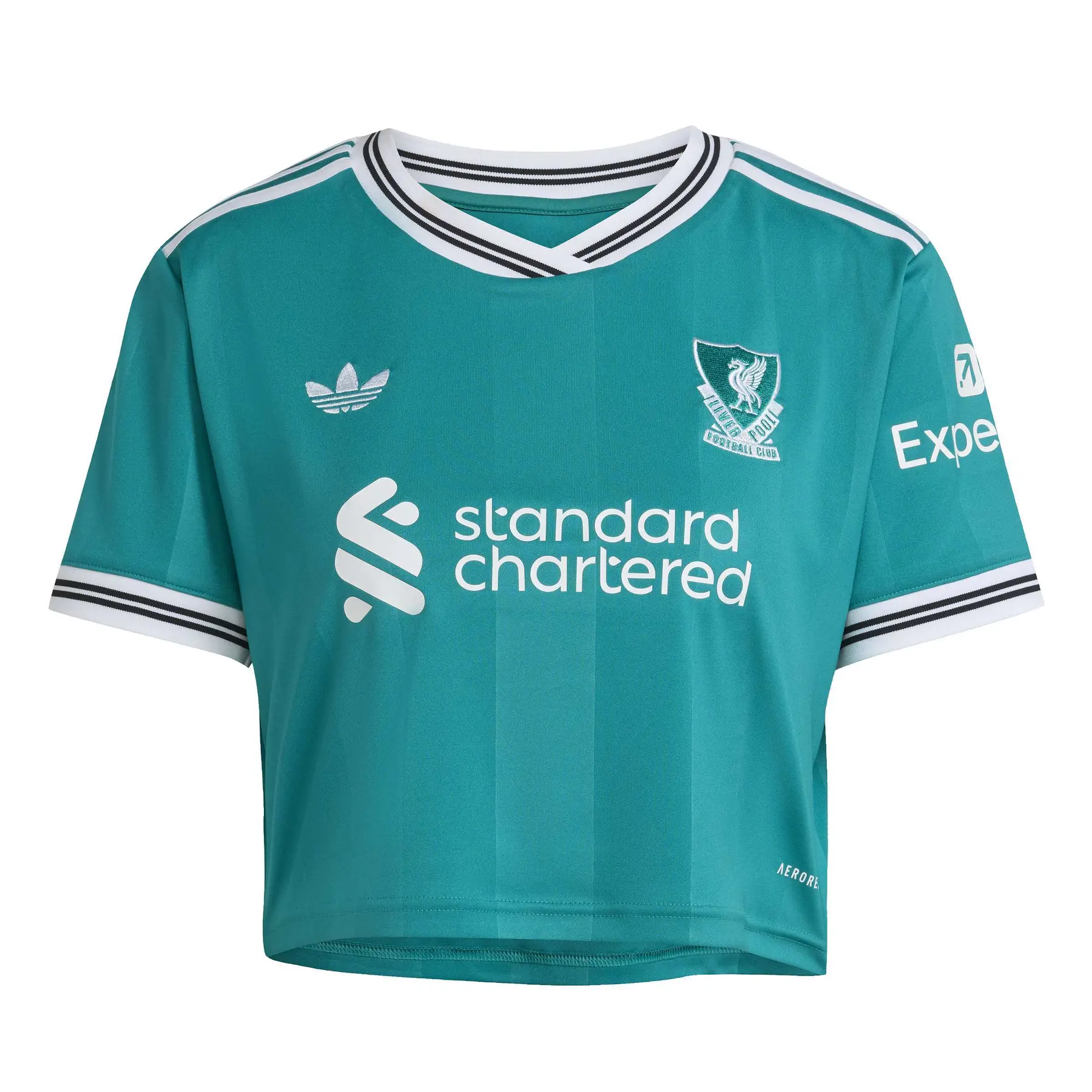 Liverpool FC Damen Third Crop Trikot 2025/26 - Vert - female - Size: 2XS