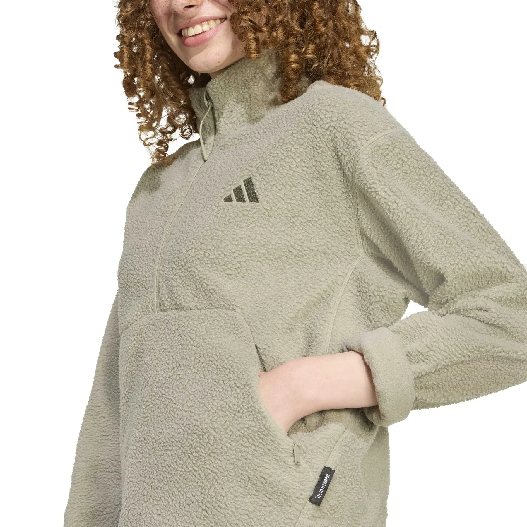 Women's 1/2 zip fleece adidas City Tech High Pile | Handball-Store