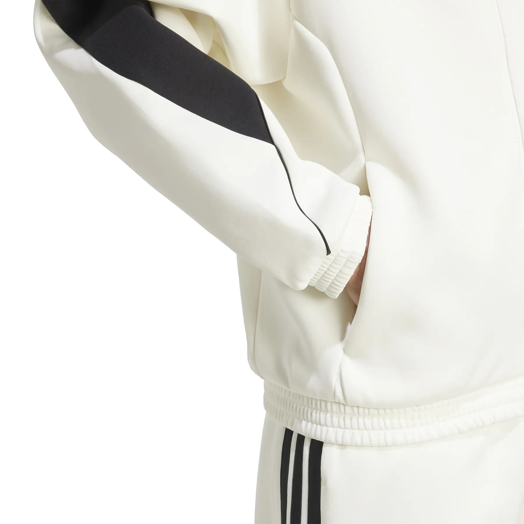 adidas ホワイト ジップアップジャケット adidas Short Sleeve Quarter Zip Woven Jacket - White | Free