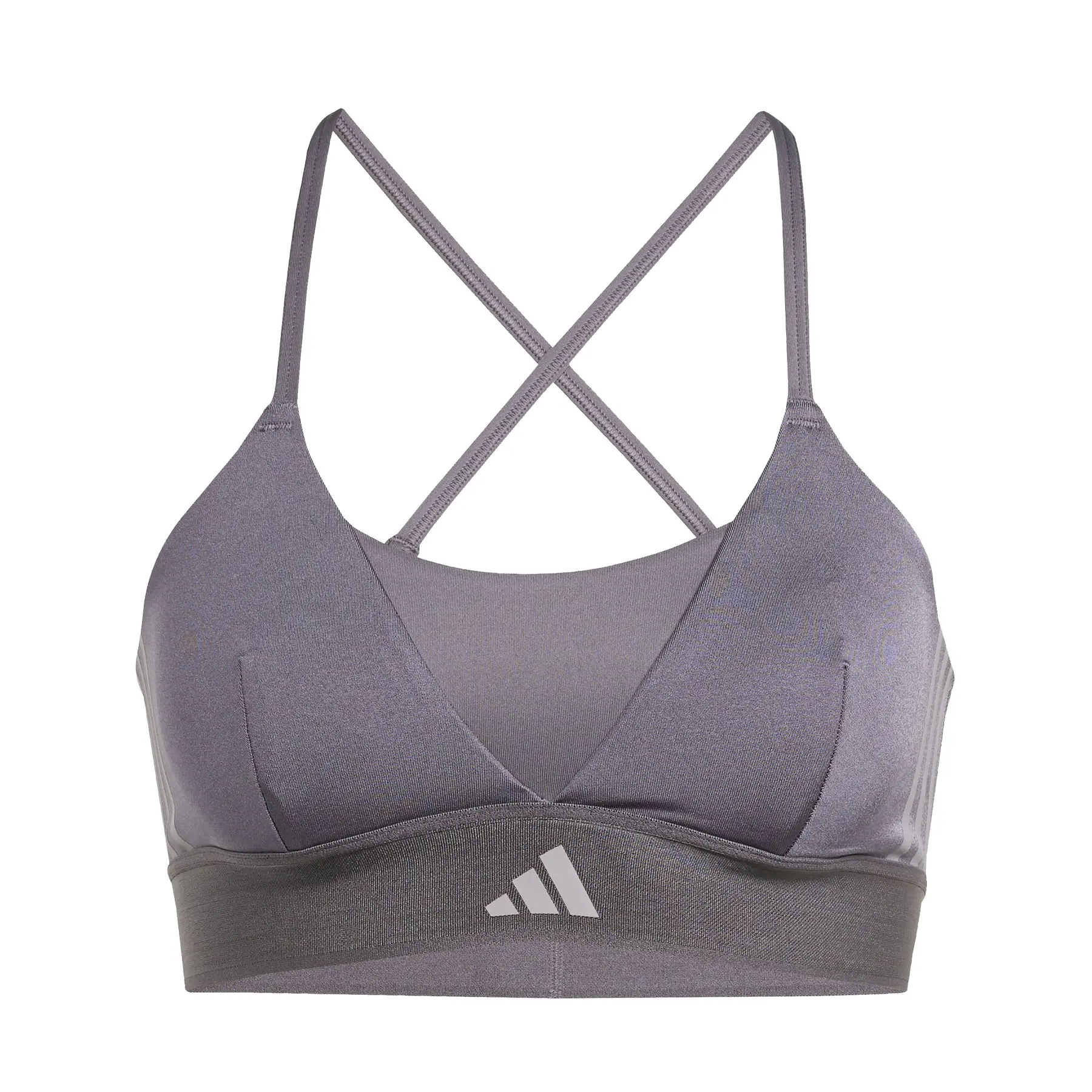 Adidas Women's Gris Sports Bra Hyperglam Shine