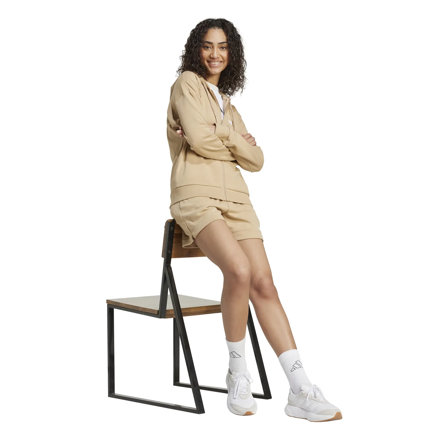 Women's full-zip hoodie adidas Essentials Linear French Terry