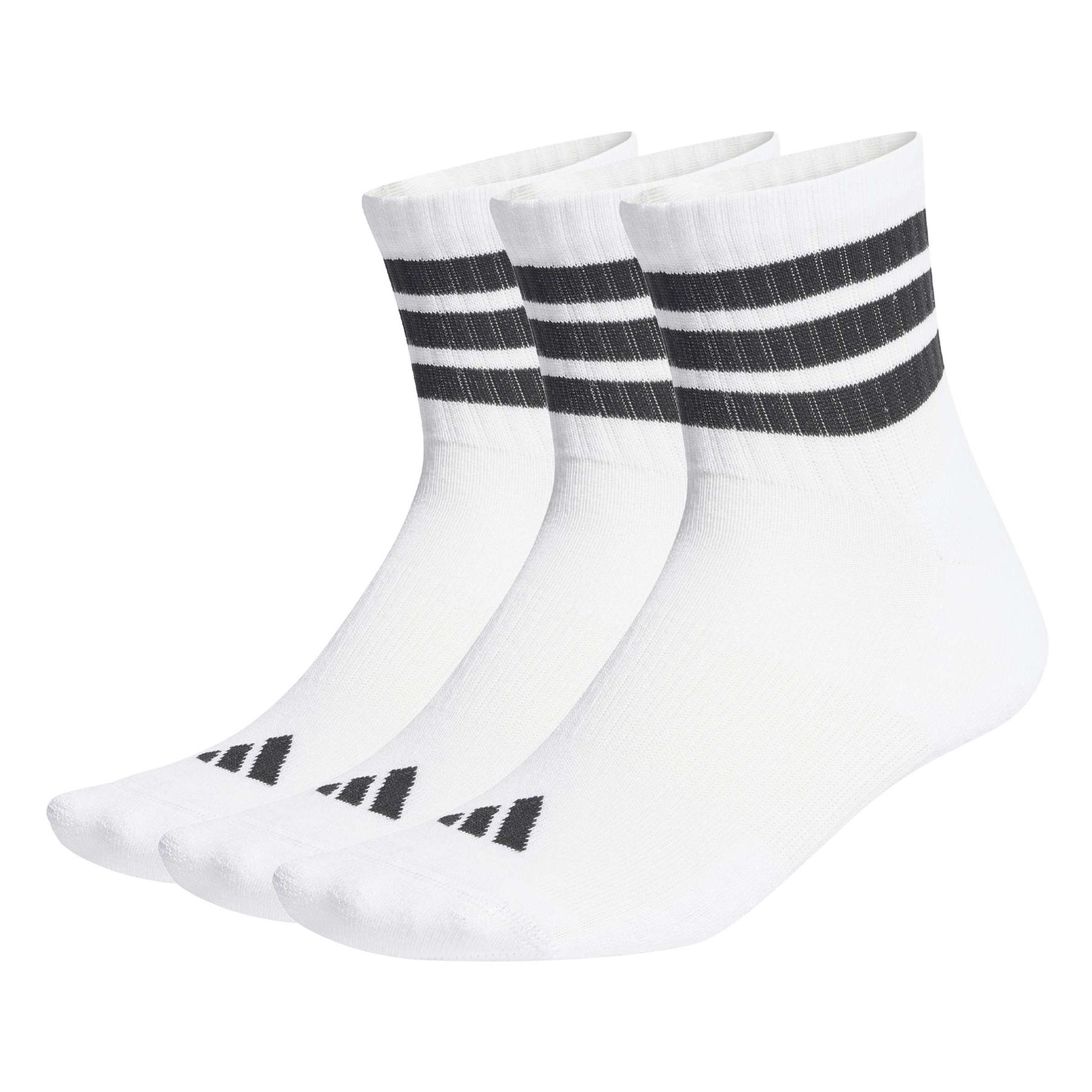 4068819790419 - Polsternde mittelhohe Socken adidas 3 stripes (x3)