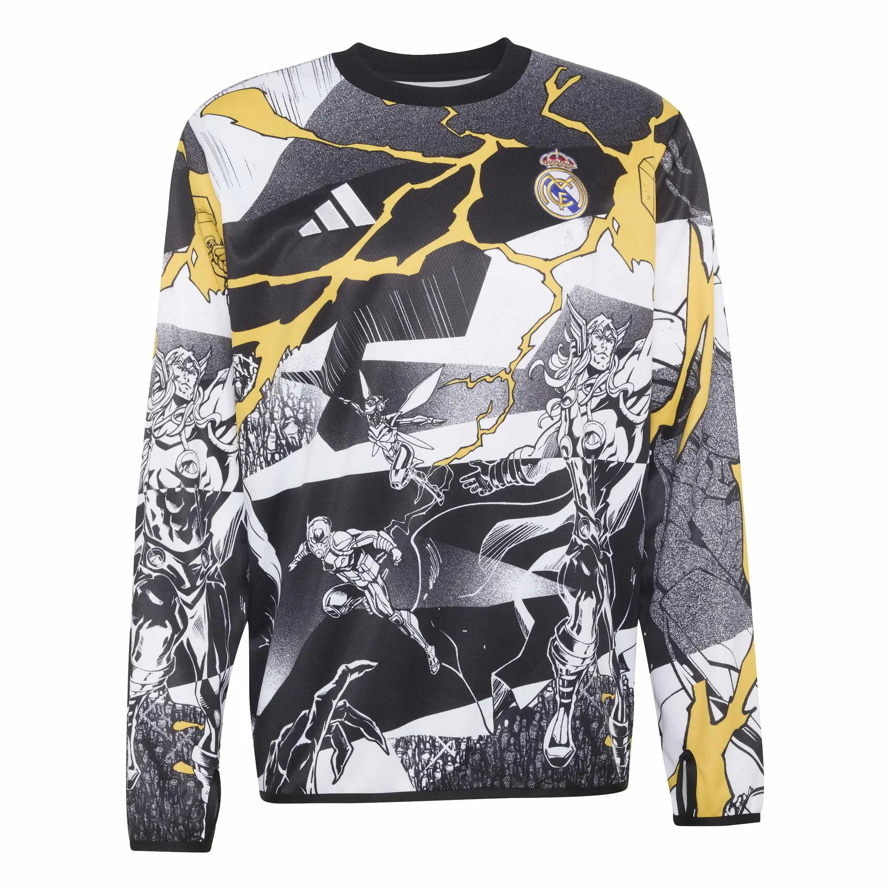 Prematch Aufwärmtrikot mit langen Ärmeln Real Madrid 2025/26 - Blanc - male - Size: M