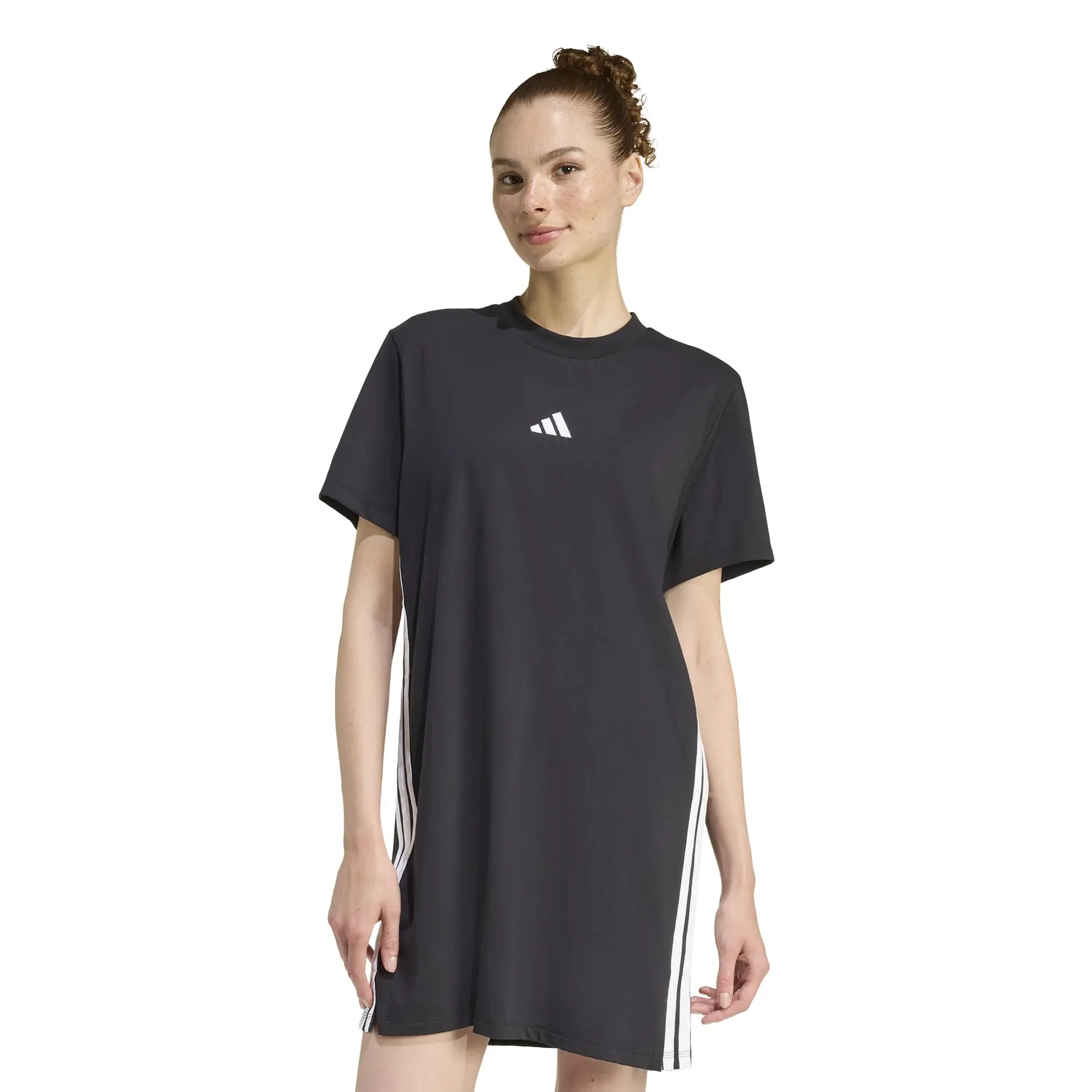 adidas dress grey adidas Originals Women's 3 STRIPES Slim Dress, Small, Black/White