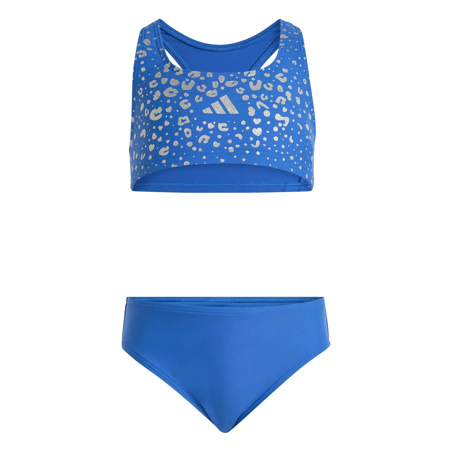 Adidas Girls Bleu 2-Piece Swimsuit For Glitter