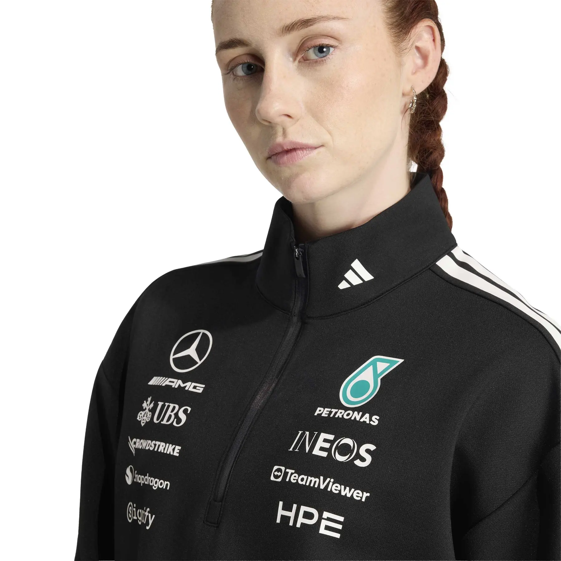Mercedes AMG women's 1/4 zip sweatshirt Petronas Formula One Team