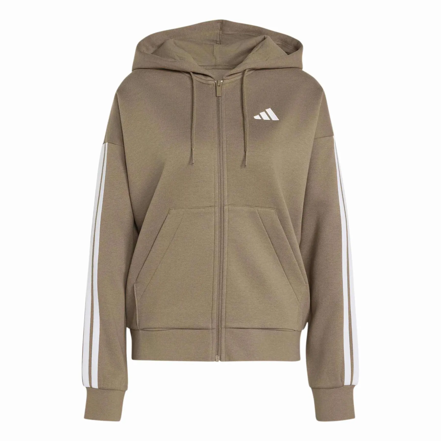 Kapuzen-Trainingsjacke mit Reißverschluss Damen adidas Essentials 3-Stripes