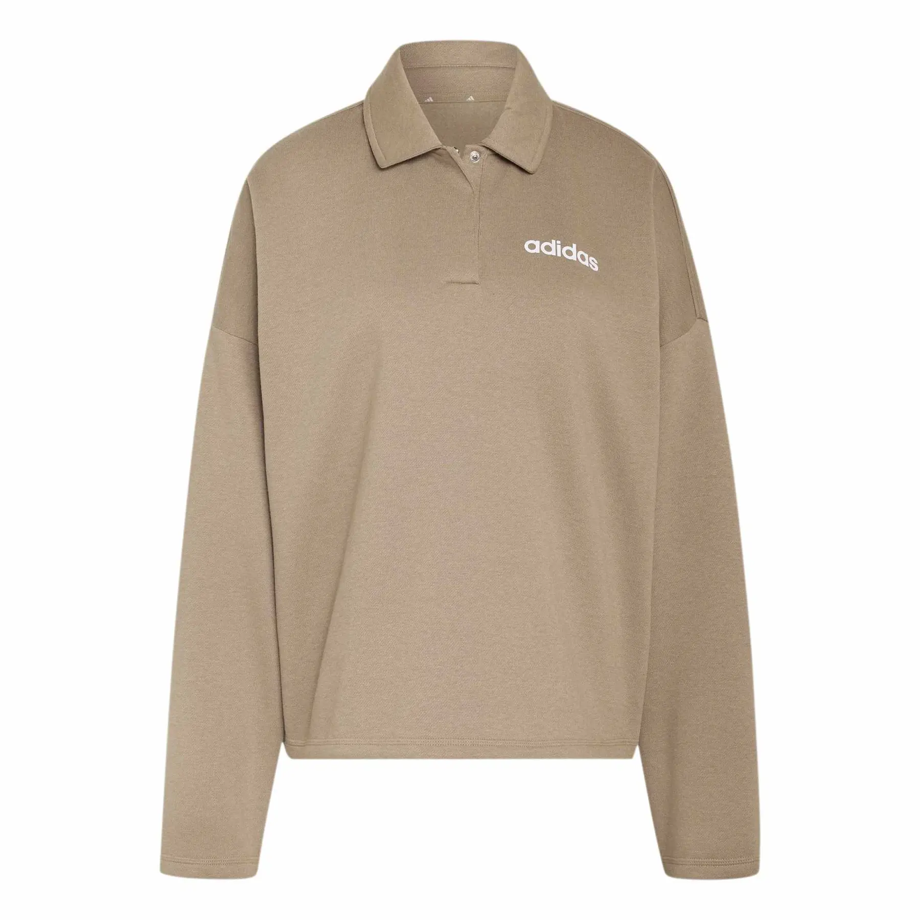 Adidas Women's Beige Sweatshirt Woman Essentials Linear Fleece