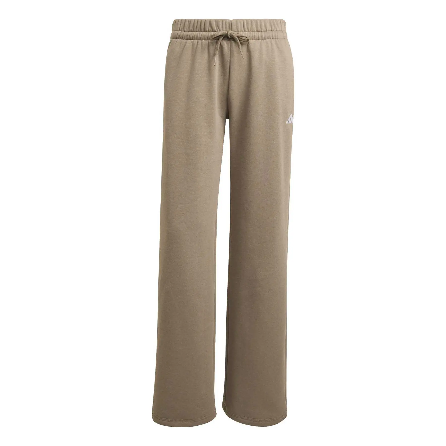 Adidas Women's Beige Open Hem Joggers Essentials Small Logo Feel Cozy