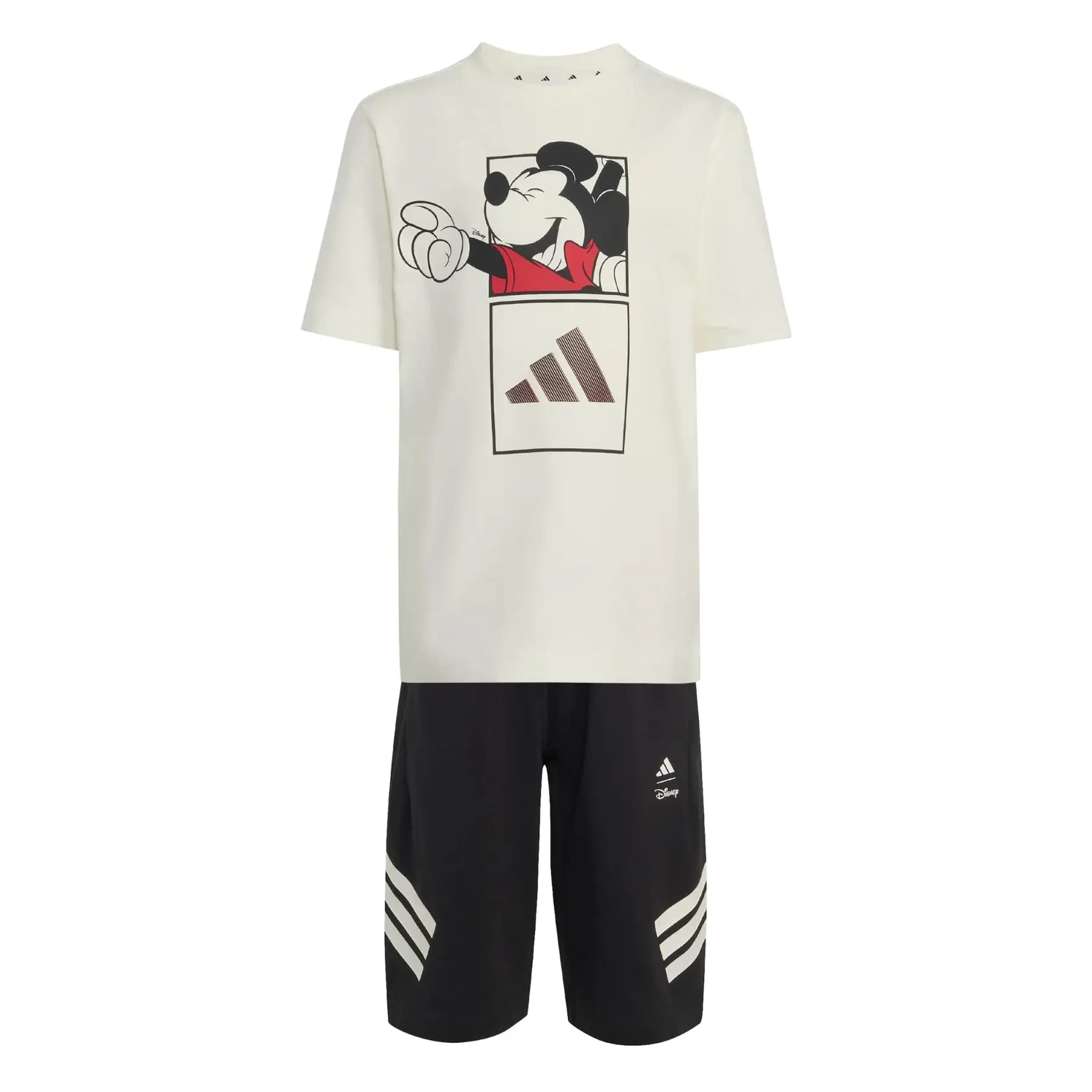 Adidas Unisex Kids Blanc Kids' T-Shirt Set Disney Mickey Mouse