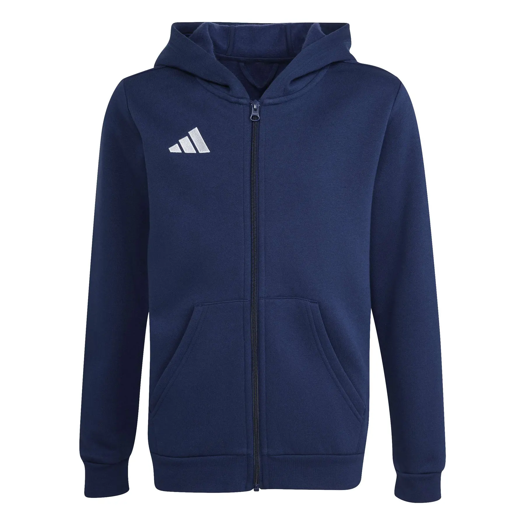 Adidas Unisex Kids Bleu Hooded Sweatshirt With Zipper Entrada 26