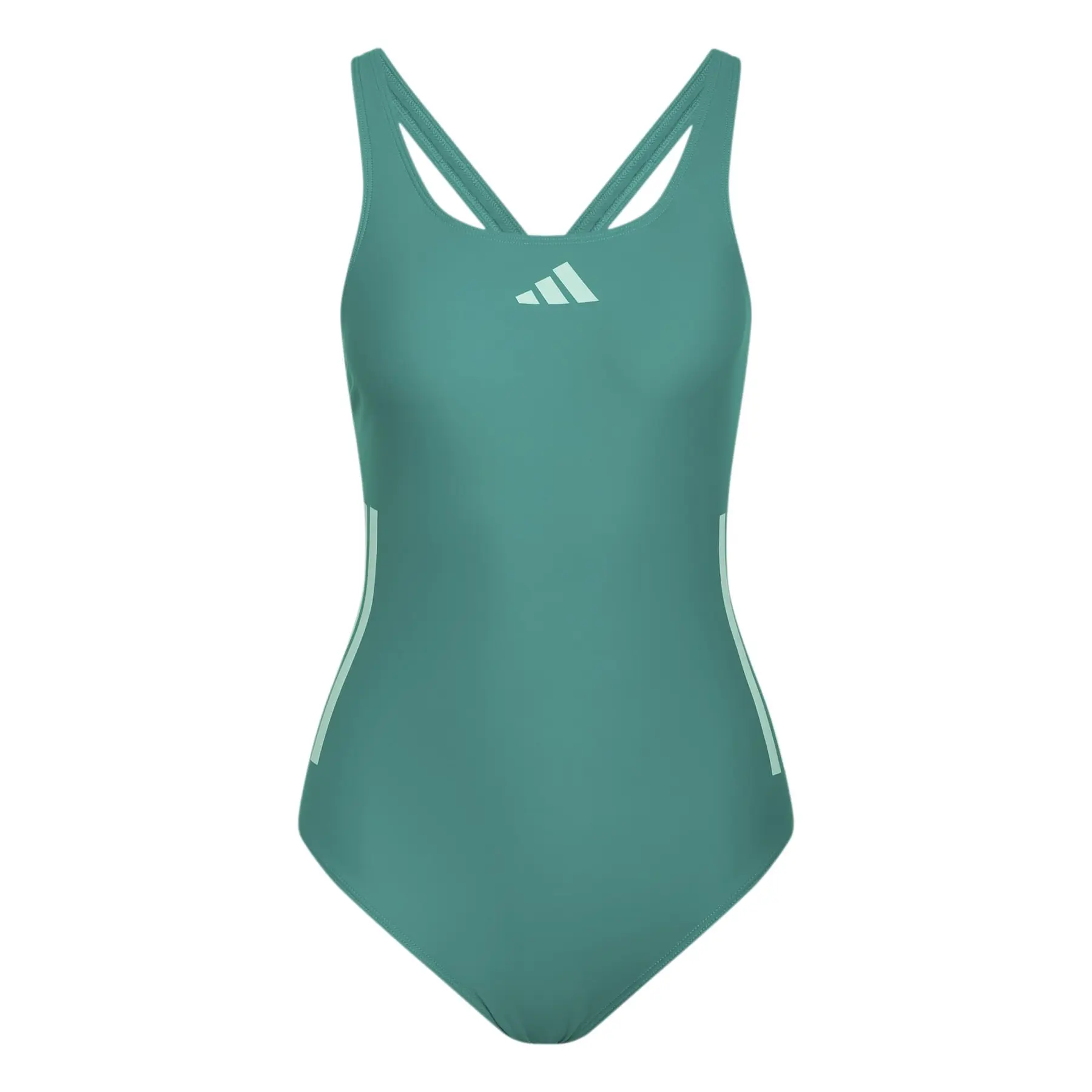 Adidas Women's Vert One-Piece Swimsuit With A Back Cutout 3-Stripes